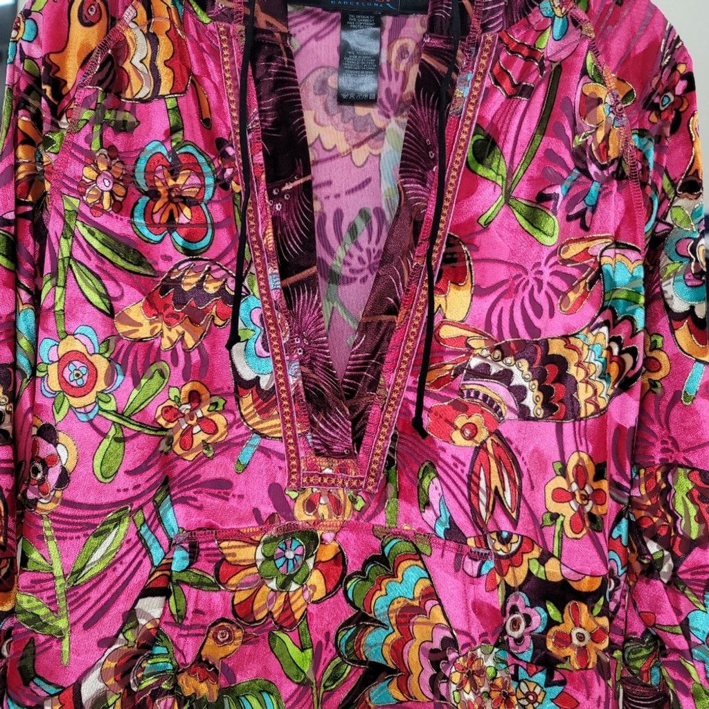 Custo Barcelona NWOT Custo Barcelona 3/4 Sleeve Hot Pink Velvet Hoodie Size S / US 4 / IT 40 - 7 Thumbnail