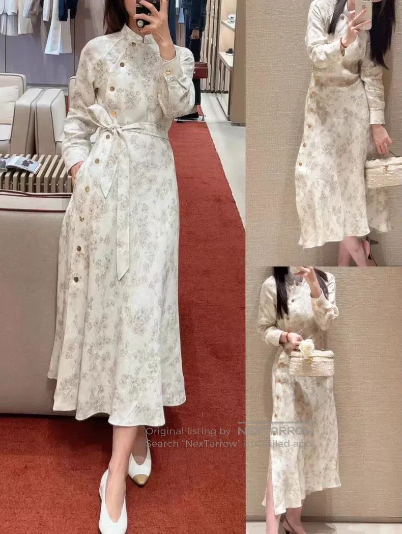 Loro Piana Loro Piana Gentle National Style Floral Linen Dress Size XS / US 0-2 / IT 36-38 - 3 Thumbnail