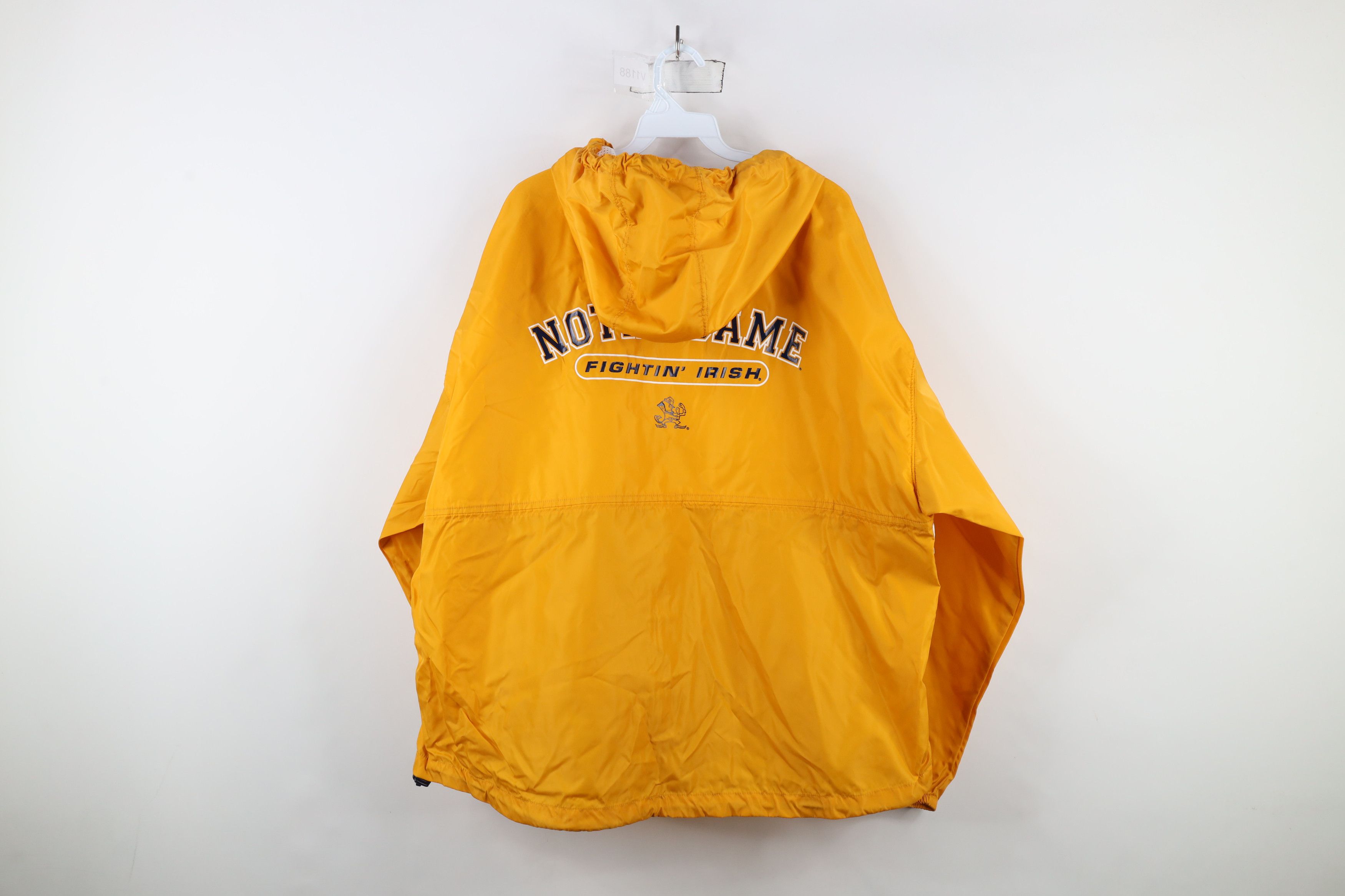 Vintage Vintage 90s Notre Dame University Hooded Windbreaker Jacket Size US L / EU 52-54 / 3 - 12 Thumbnail