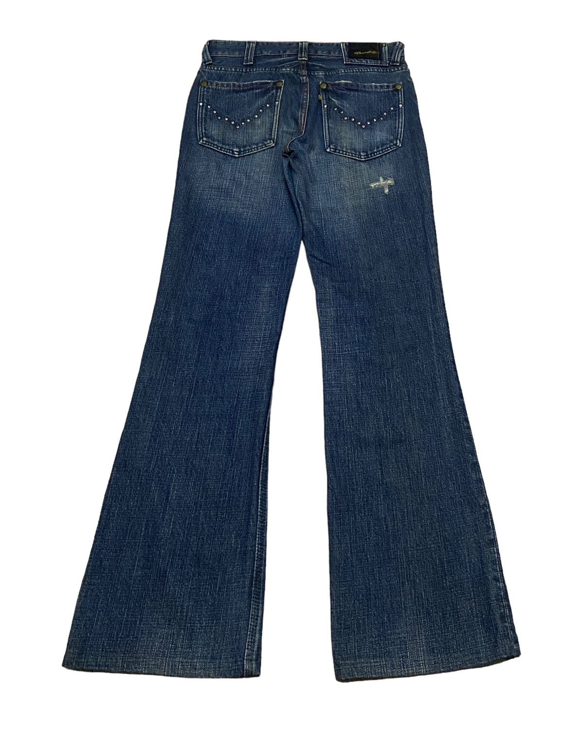 14th Addiction × If Six Was Nine × Japanese Brand Rare Design Vintage Denim Craft Flared Jeans 2000s Size US 29 - 2 Thumbnail