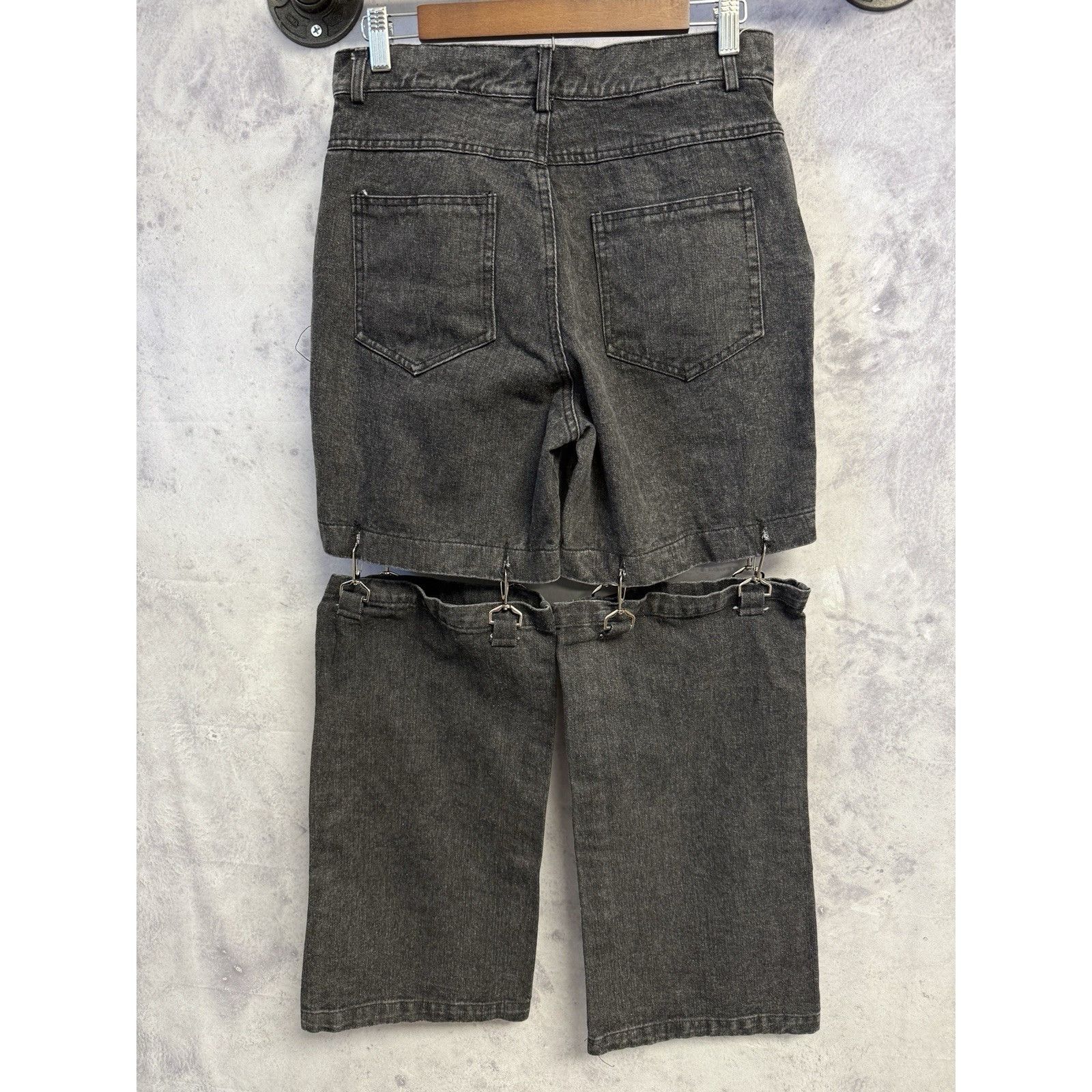 Vintage Y2K Grunge Emo Jeans Womens 29 in (29x26) Faded Black Conver Size 29" - 4 Thumbnail