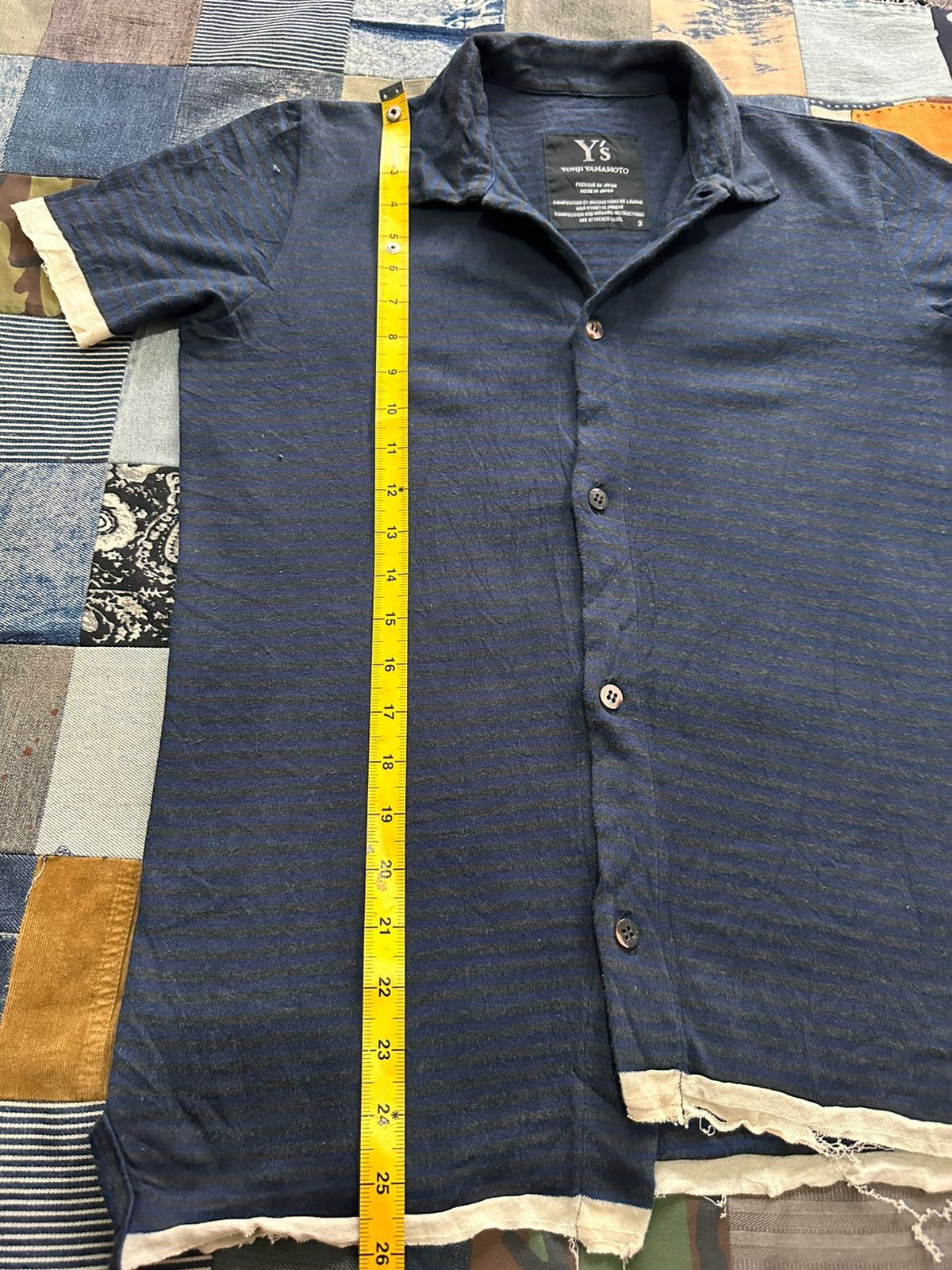 Yohji Yamamoto 🔥Ys Yohji Yamamoto Asymmetric Cotton Shirt distressed Hem Size US S / EU 44-46 / 1 - 8 Thumbnail