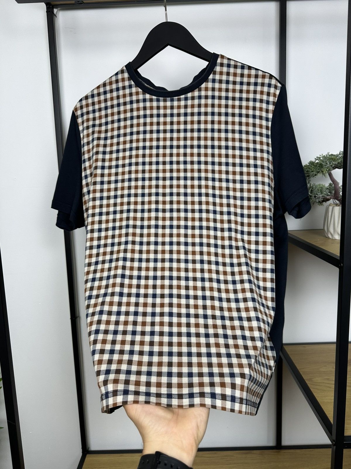 Aquascutum Aquascutum Monogram Checkered T-shirt Vintage Men’s XL Logo Size US XL / EU 56 / 4 - 7 Thumbnail