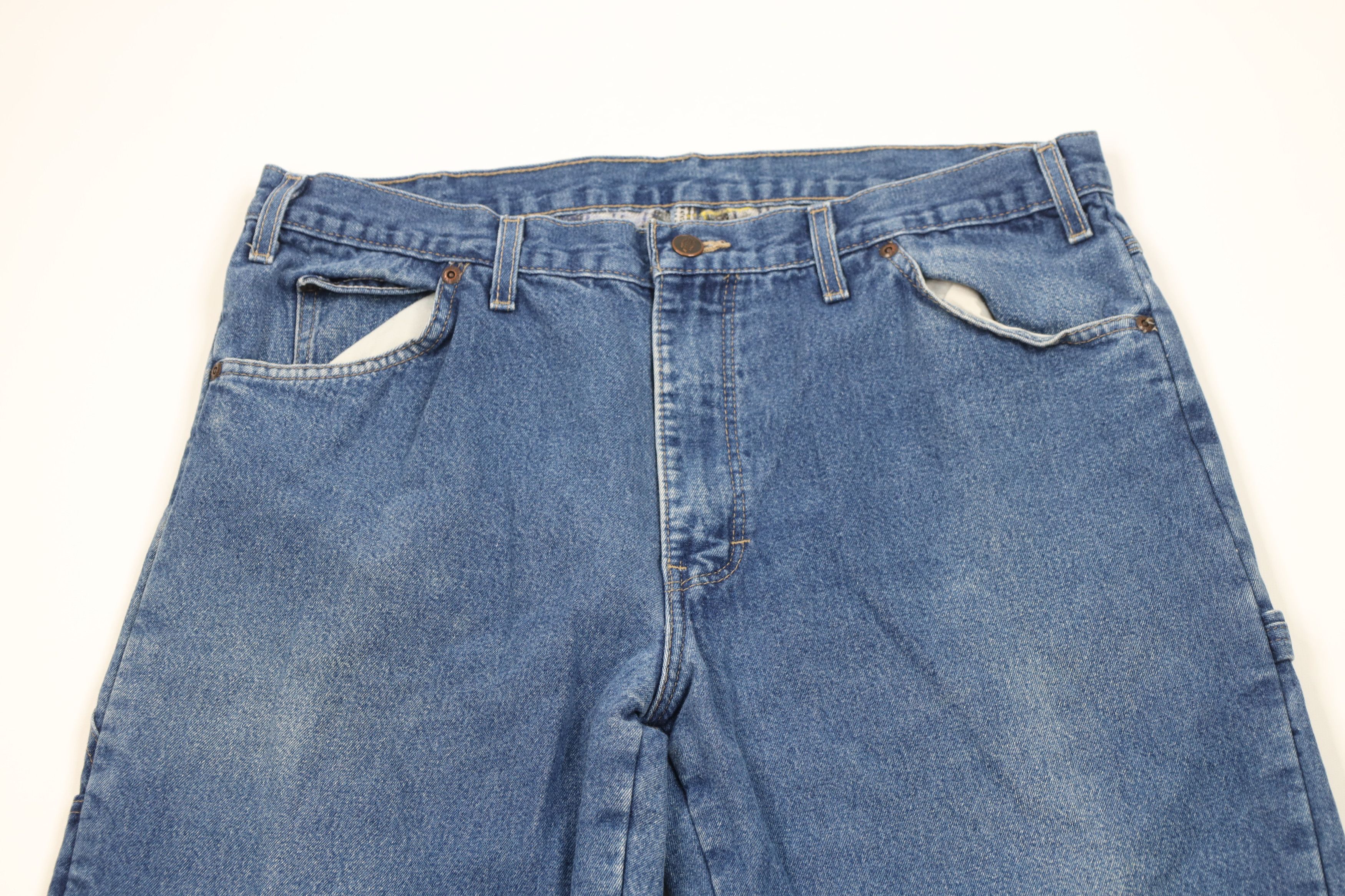Dickies Vintage Dickies Lined Wide Leg Denim Jeans Blue Cotton Size US 36 / EU 52 - 3 Thumbnail