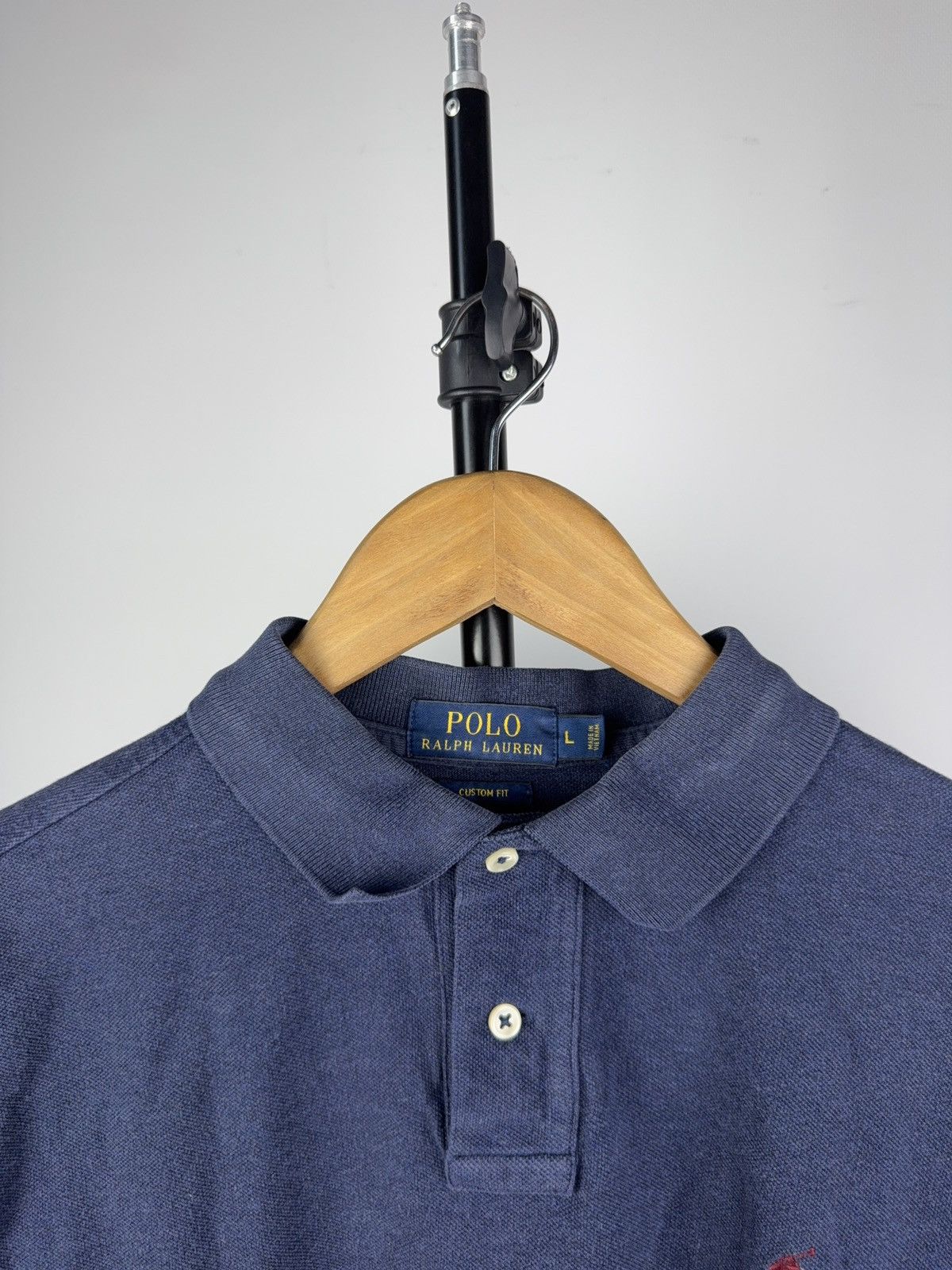 Polo Ralph Lauren Vintage 90s Polo Ralph Lauren Navy Slim Fit Polo Shirt L Size US L / EU 52-54 / 3 - 4 Thumbnail