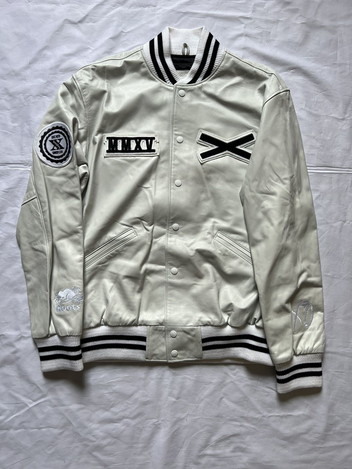Roots × The Weeknd × XO The Weeknd Roots XO Lambskin Leather Varsity ...