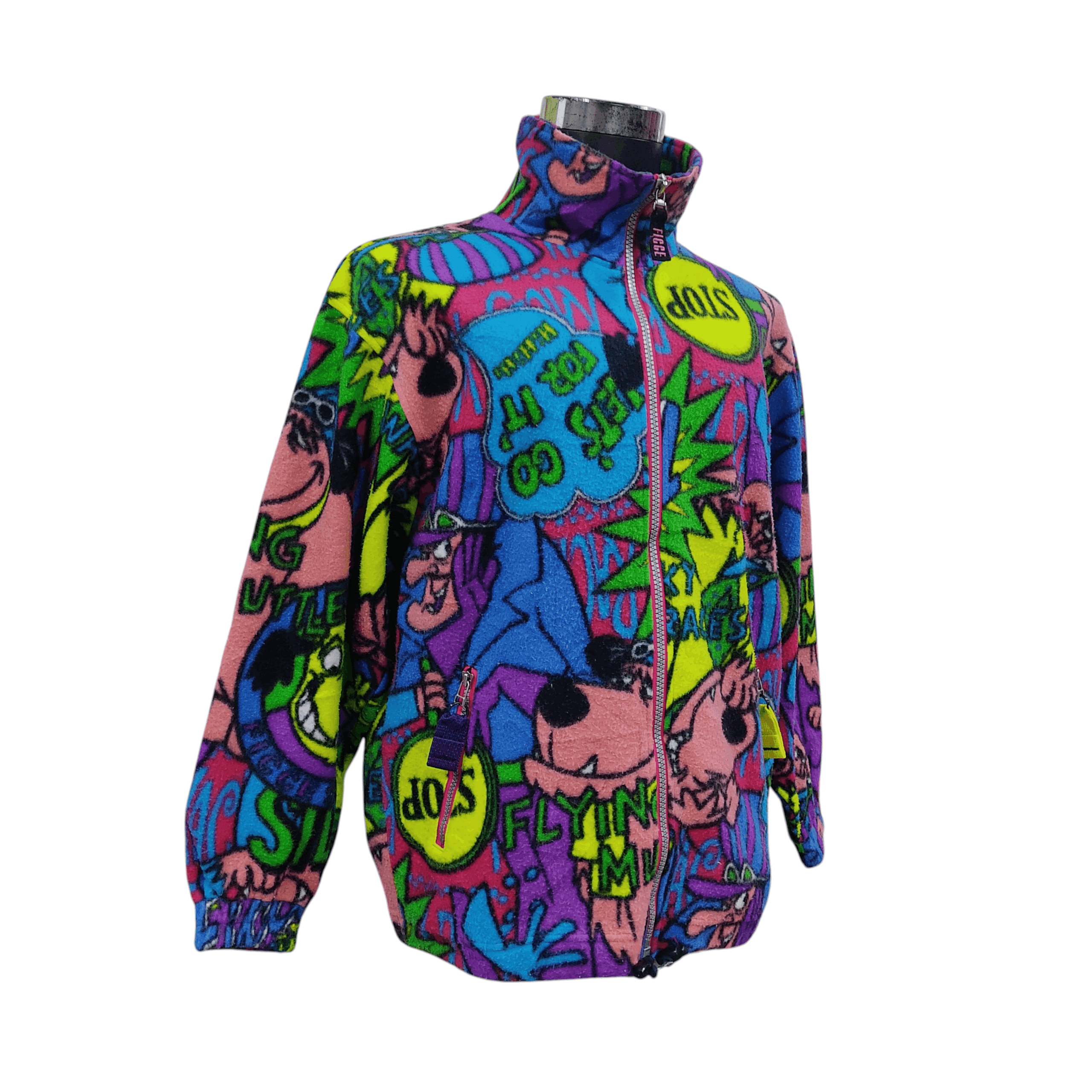 Yoshiyuki Konishi Vintage FICCE Sports Wacky Races AOP Fleece Jacket Size US L / EU 52-54 / 3 - 2 Thumbnail