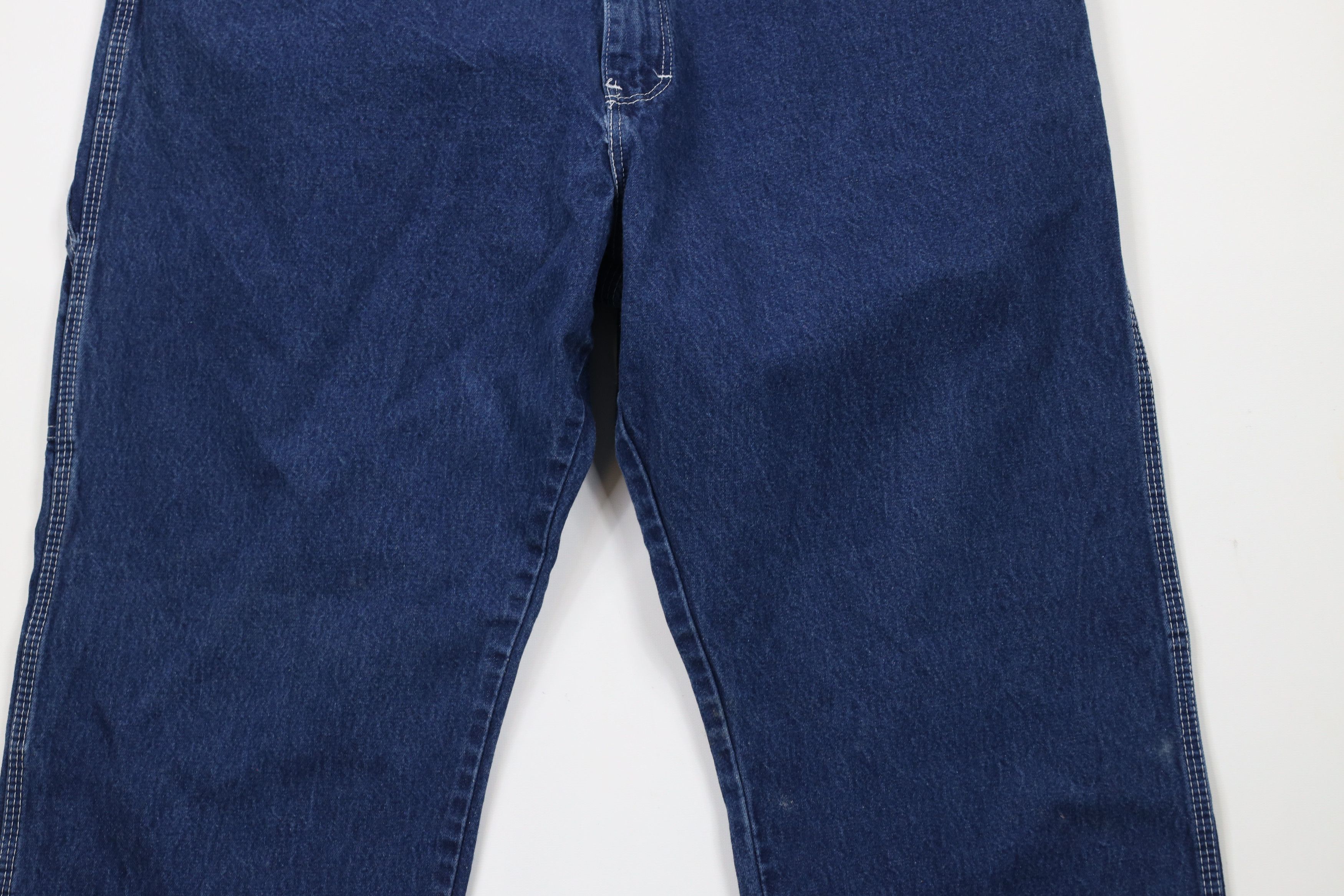 Dickies × Vintage Vintage 90s Dickies Spell Out Wide Leg Dungaree Denim Jeans Size US 40 / EU 56 - 3 Thumbnail