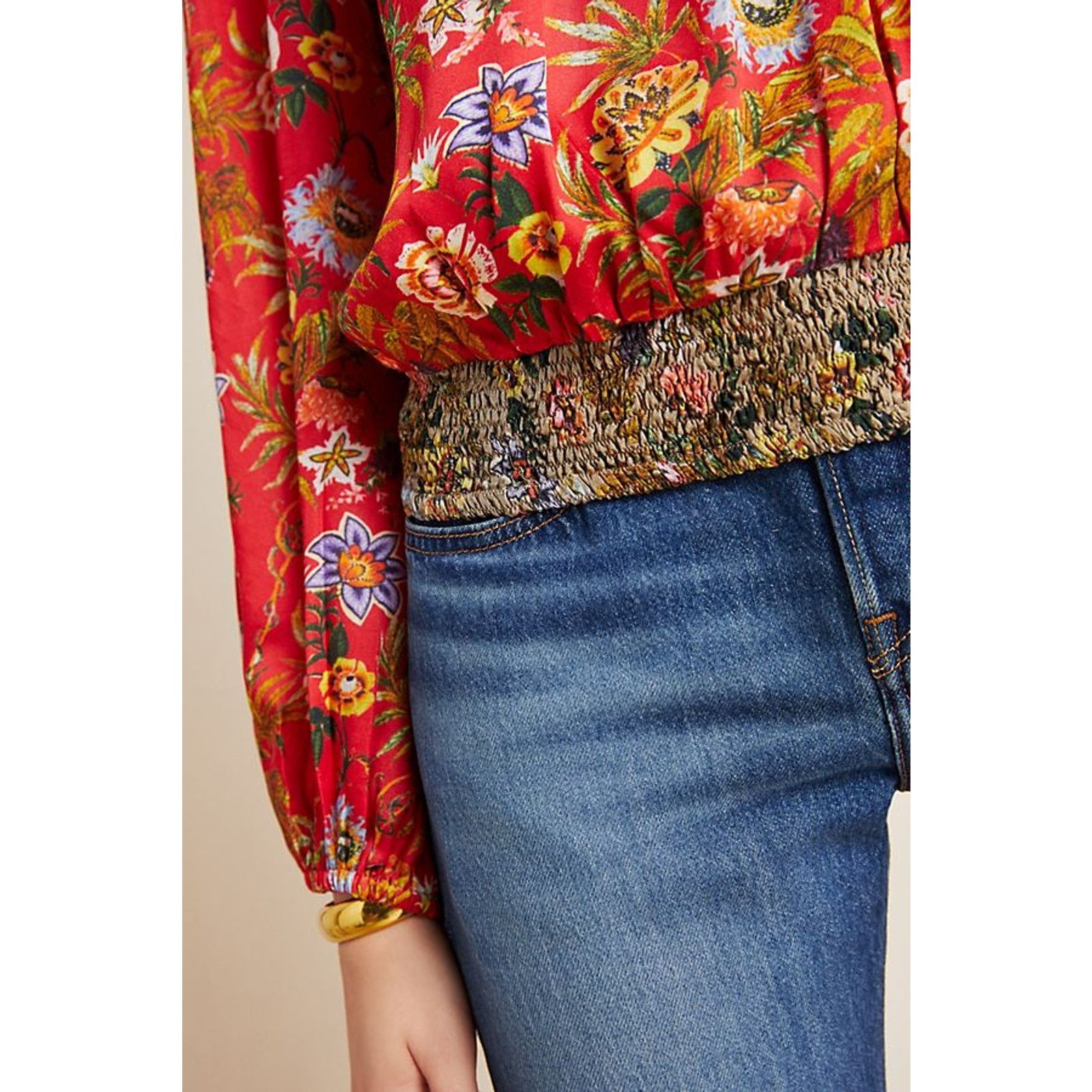 Anthropologie New Nikasha Toscana Peasant Floral Blouse by $160 X-SMALL Size XS / US 0-2 / IT 36-38 - 3 Thumbnail