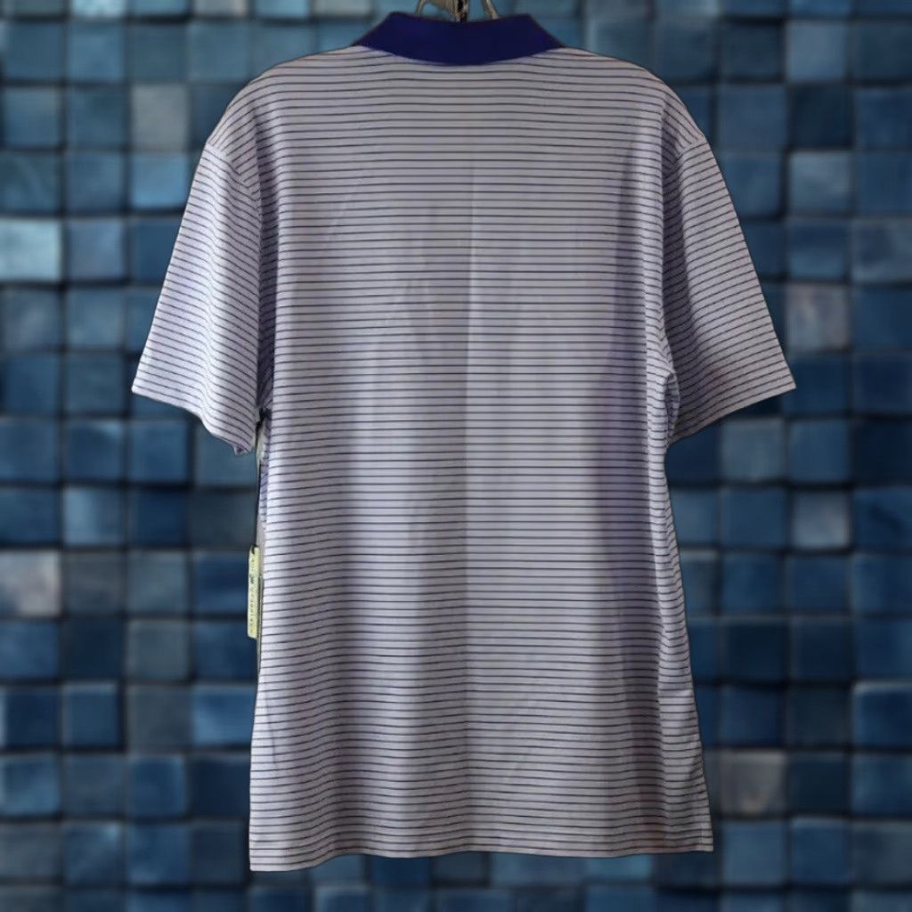 Vintage NEW Caribbean Joe Polo Shirt Striped Blue Size M Men Size US M / EU 48-50 / 2 - 1 Thumbnail