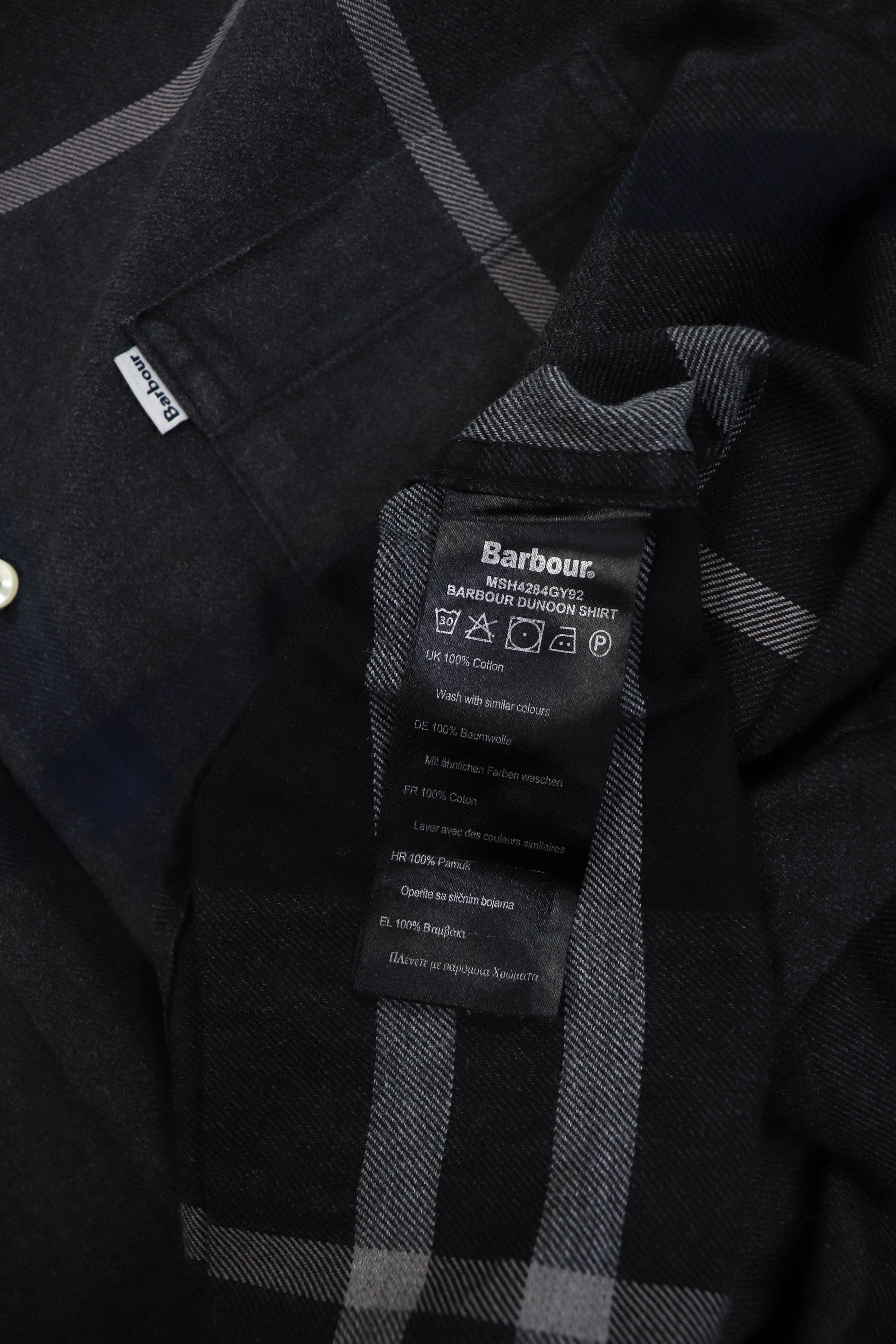 Barbour Barbour Dark Gray Plaid Tailored Fit Shirt Size US S / EU 44-46 / 1 - 10 Thumbnail