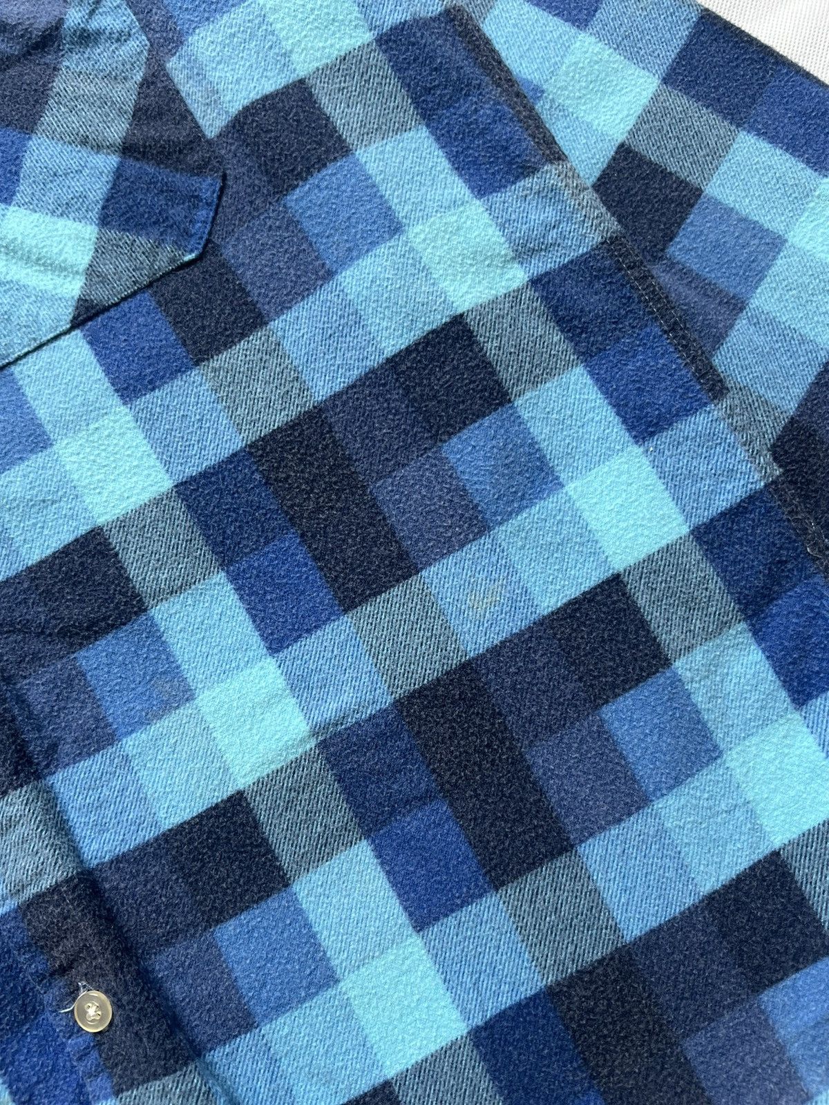 Beams Plus Beams Japanese Brand Blue Plaid Flannel Checkered Size US M / EU 48-50 / 2 - 10 Thumbnail