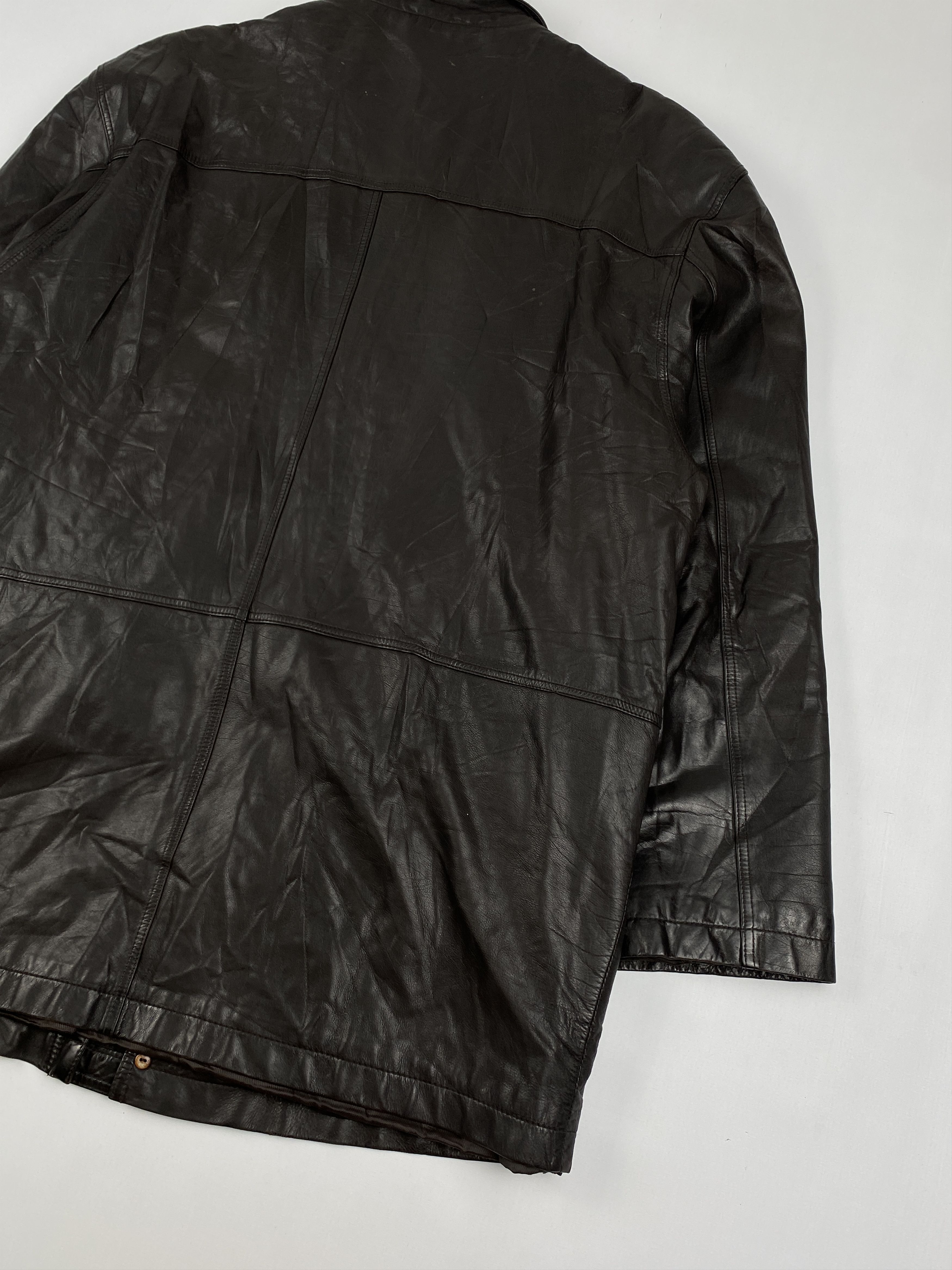 Yves Saint Laurent Leather Car Coat Jacket Size US L / EU 52-54 / 3 - 15 Thumbnail