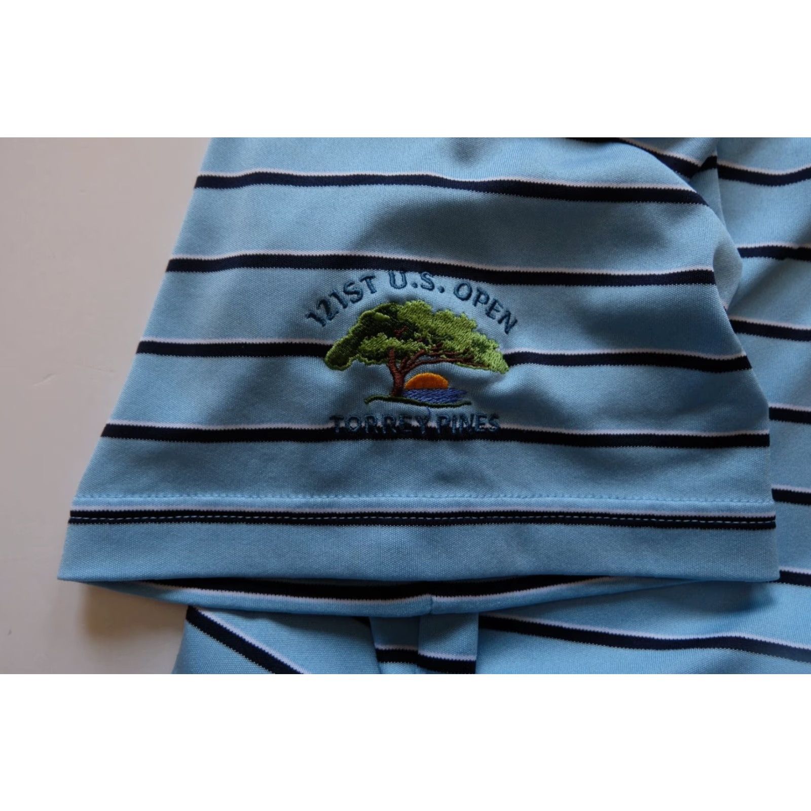 Ralph Lauren RALPH LAUREN POLO GOLF US OPEN TORREY PINES 121st STRIPE T SHIRT VTG Y2K XL MEN'S POLO SHIRT BLUE STRIPED LOGO Size US XL / EU 56 / 4 - 6 Thumbnail