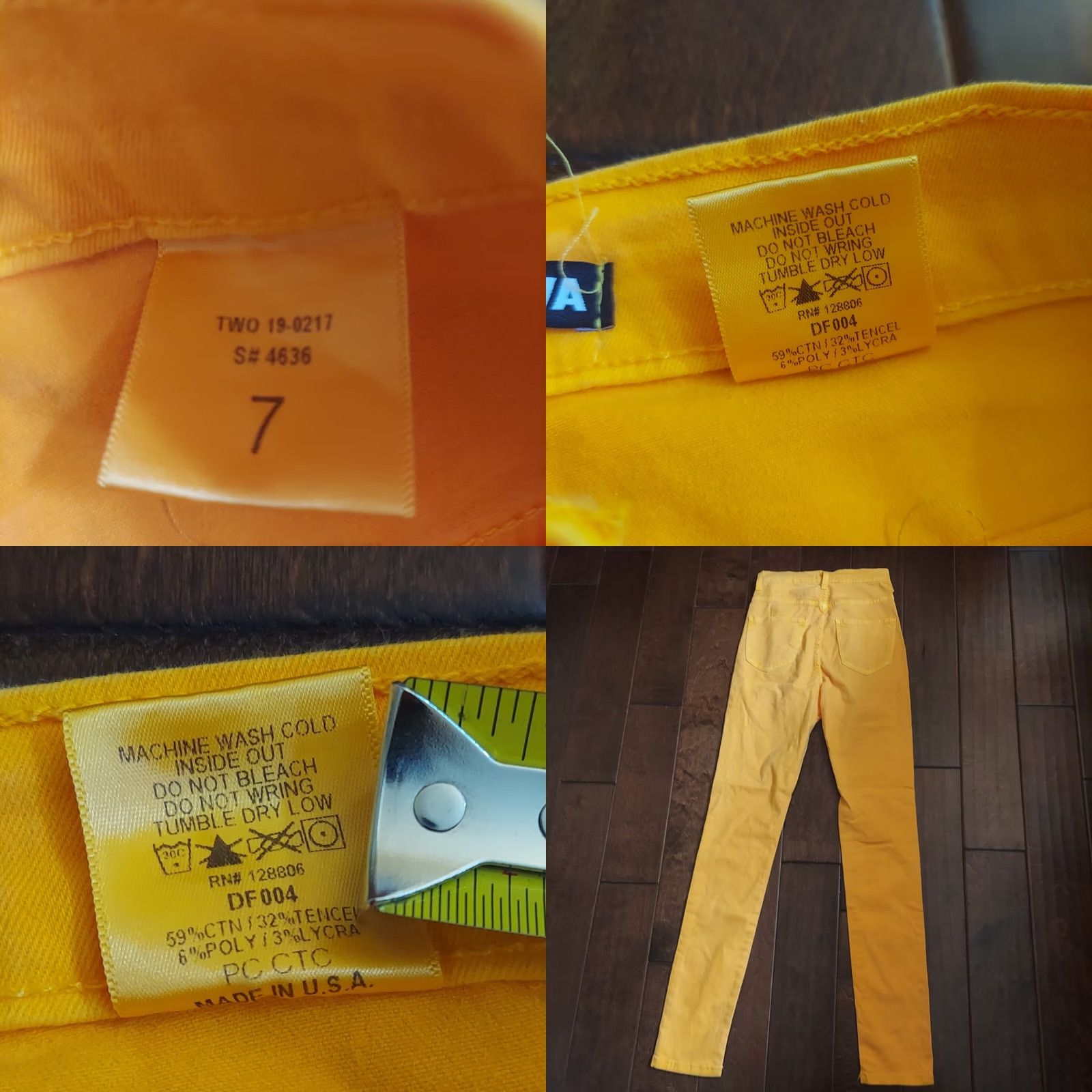 Fashion Nova Fashion Nova Jeans Women Size 7 Yellow Skinny Stretch Denim High Rise ZIP Button Solid College Juniors Womens Jeans Size 28" / US 6 / IT 42 - 10 Thumbnail