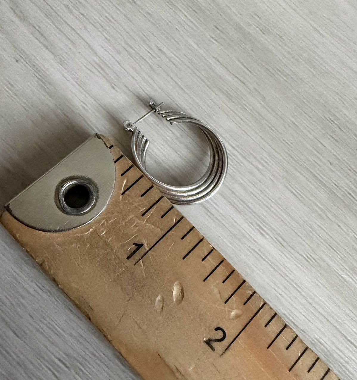 Vintage Vintage Sterling Silver Layered Twisted Multi Hoop Earrings Size ONE SIZE - 3 Thumbnail