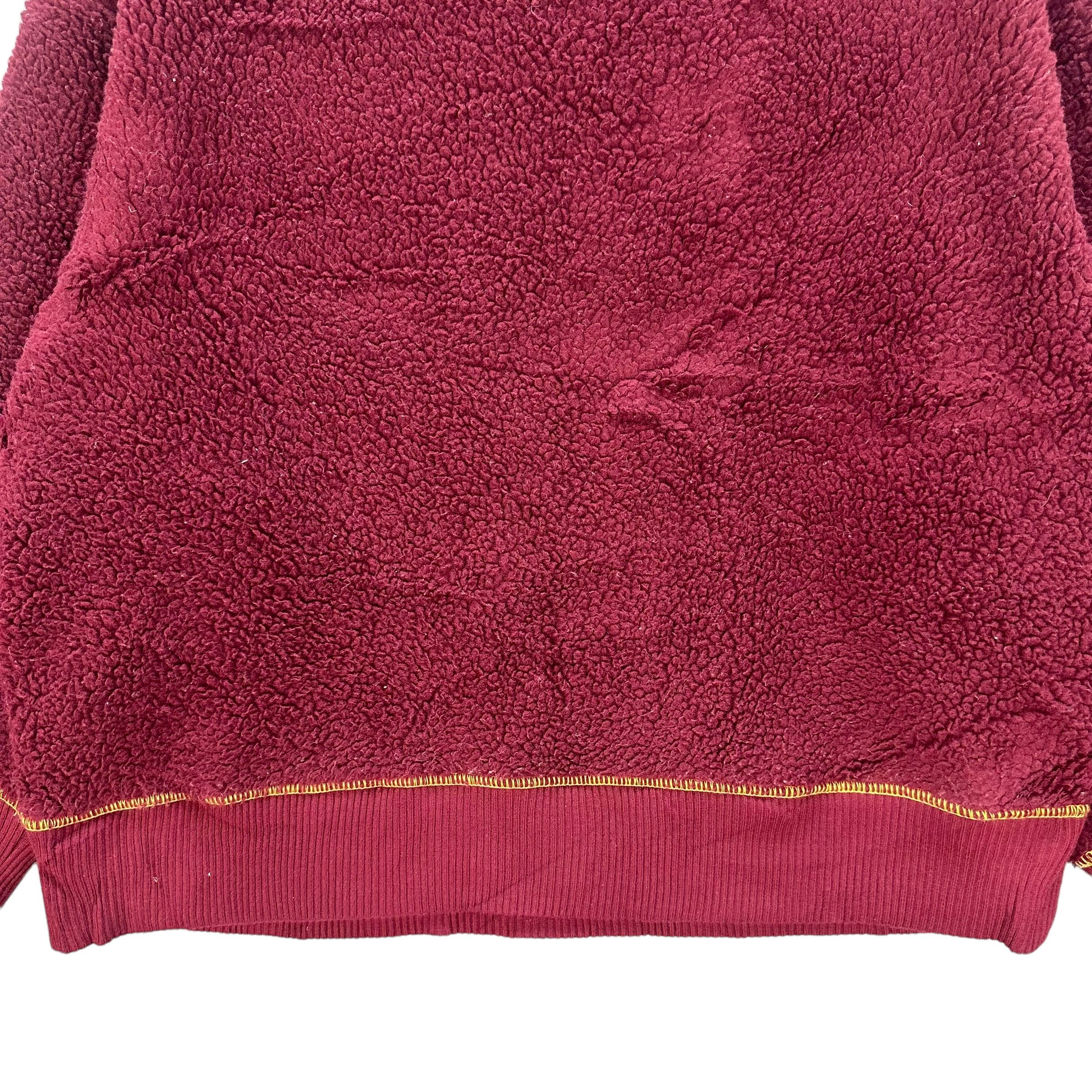 JW Anderson J.W.Anderson Deep Pile Pullover Maroon Fleece #8953-041 Size L / US 10 / IT 46 - 3 Thumbnail