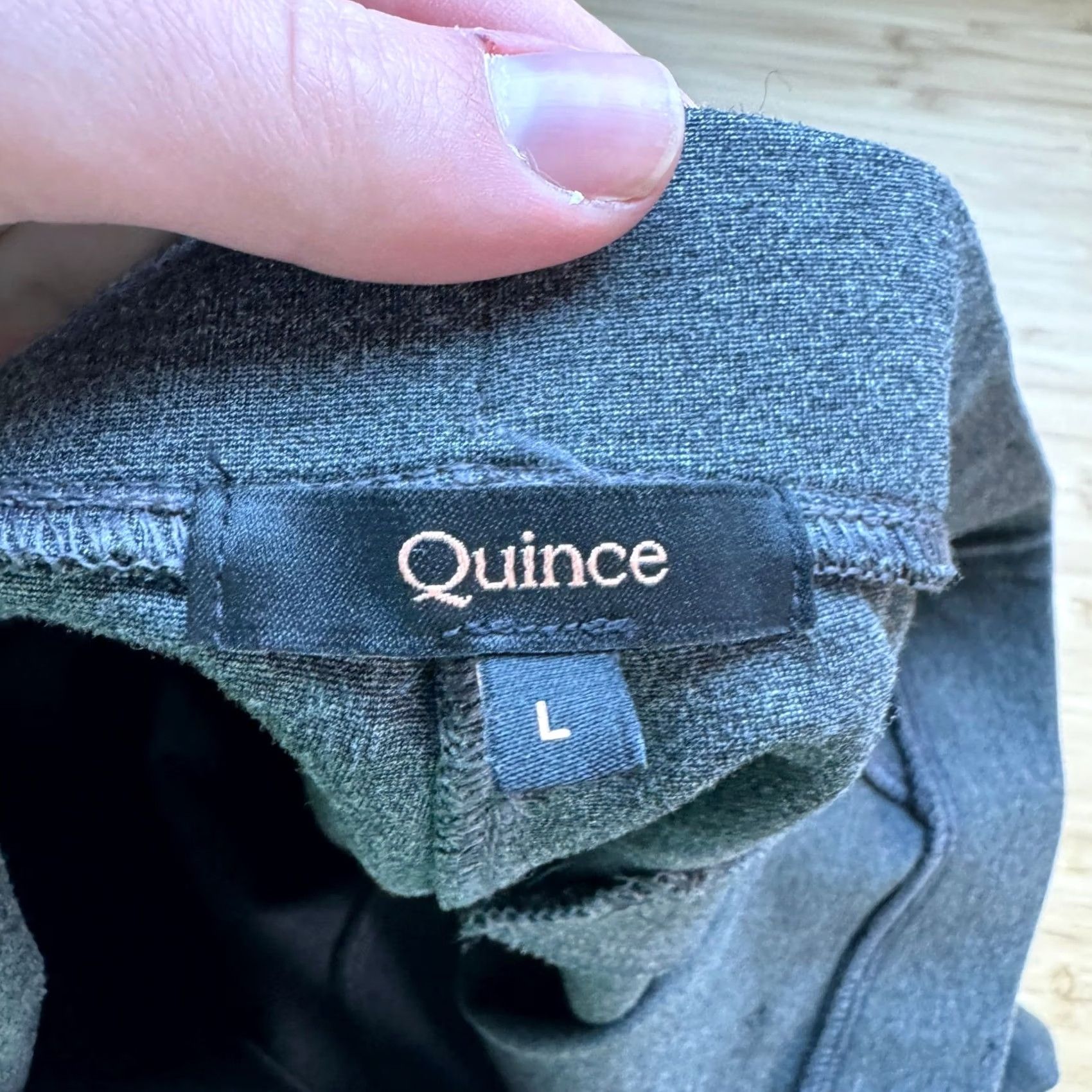 Quince Quince Pants Charcoal Grey Womens Size L Straight Leg Ultra-Stretch Ponte Size 36" / US 14 / IT 50 - 3 Thumbnail