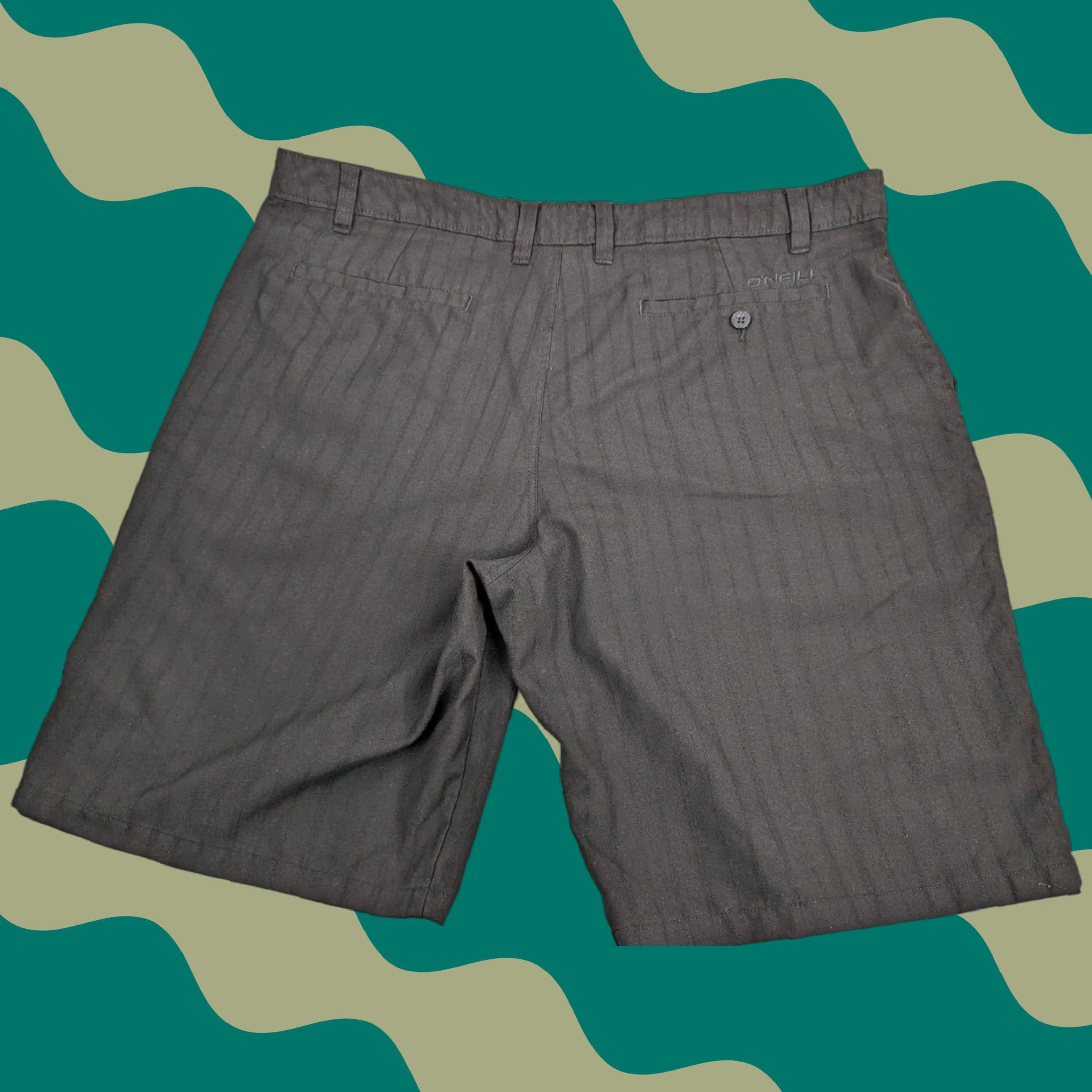 O'Neill O'Neill Black Pinstripe Shorts Pockets Flat Front Casual Men's Size 40 Size US 40 / EU 56 - 1 Thumbnail