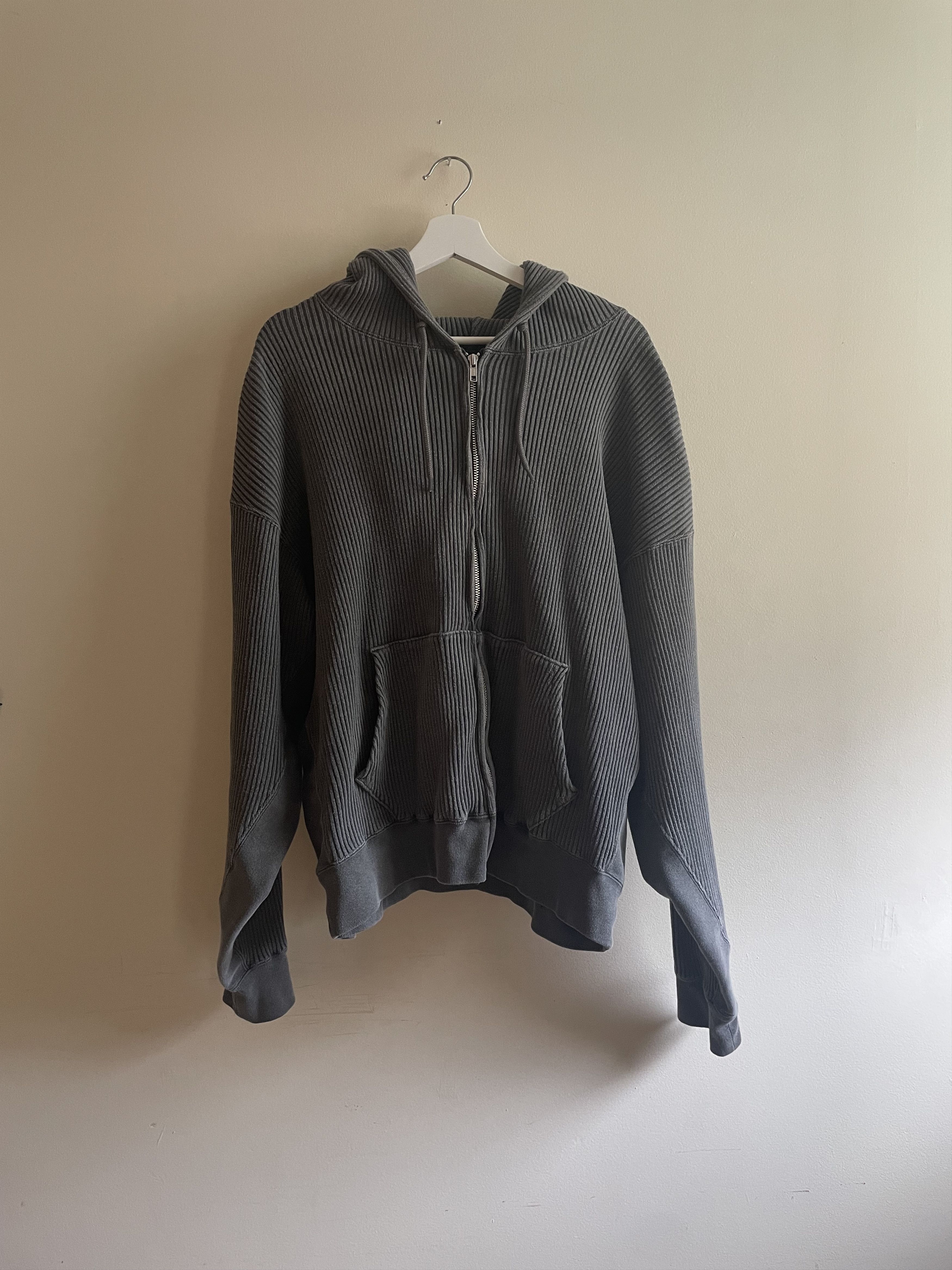 Cav Empt Overdye Wide Rib Cut Zip Hoody Large Charcoal Size US L / EU 52-54 / 3 - 1 Thumbnail
