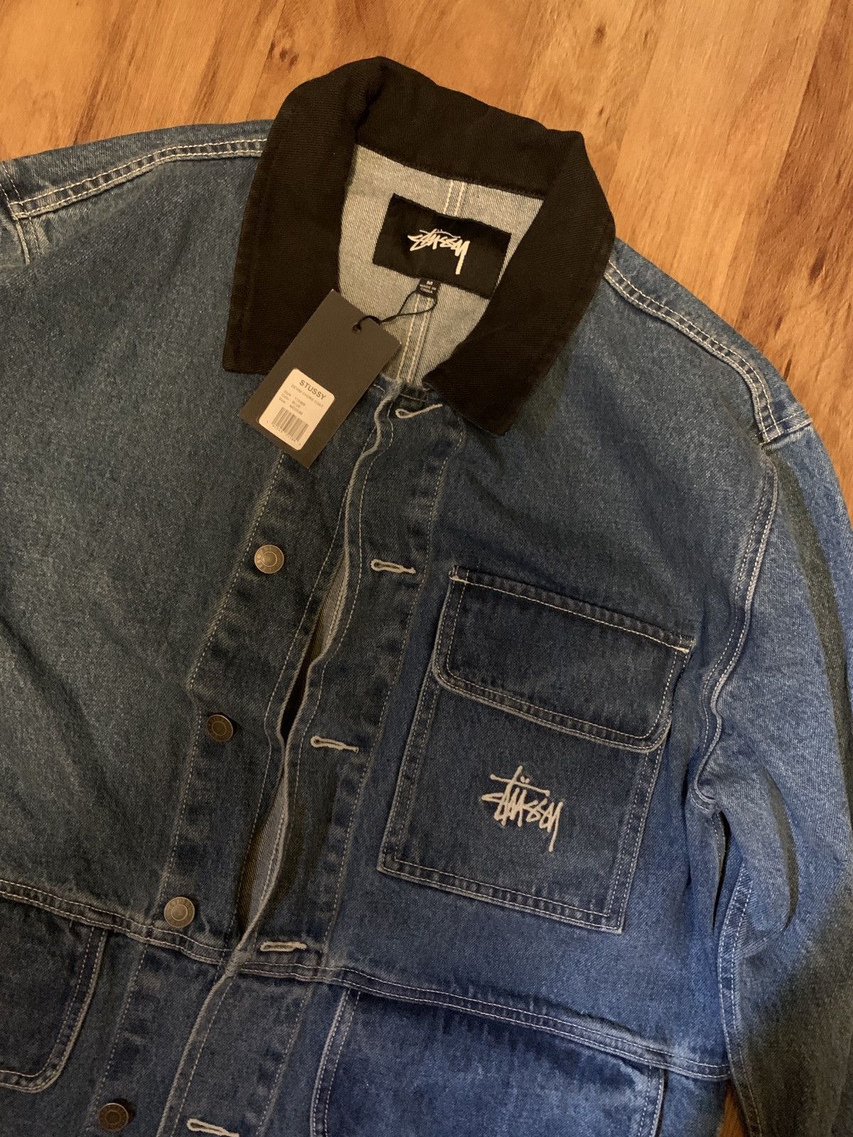Stussy Stussy Denim Chore Coat Size US M / EU 48-50 / 2 - 2 Thumbnail