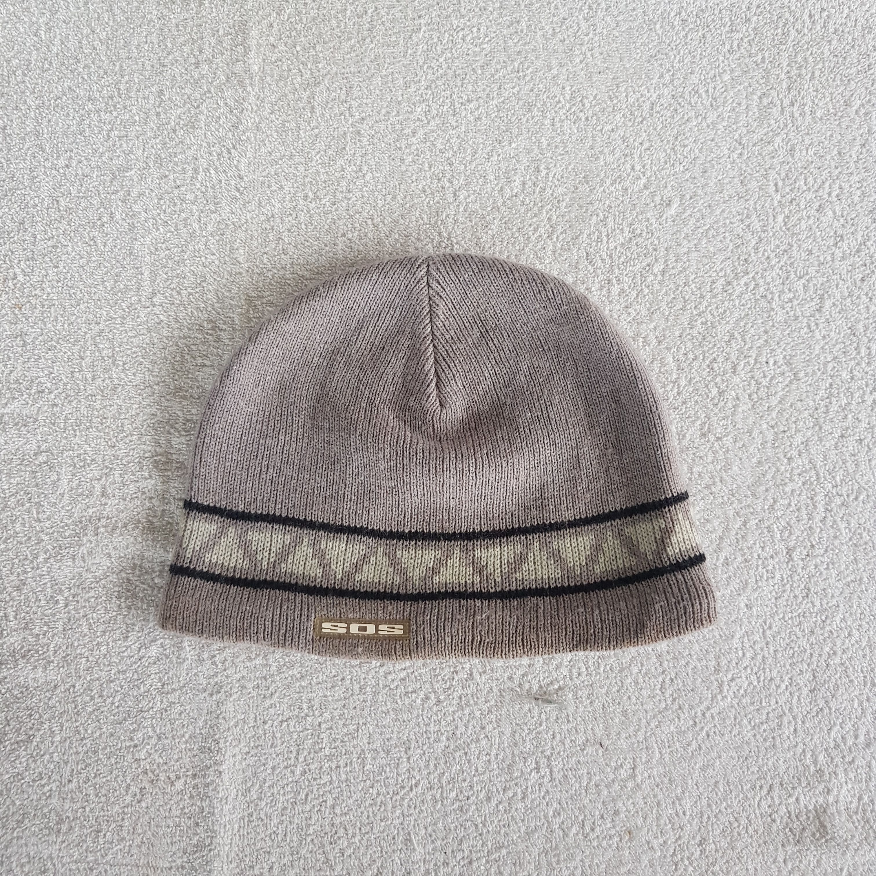 Japanese Brand Vintage SOS Beanie Knitted Snow Caps Ski Hats. Size ONE SIZE - 5 Thumbnail