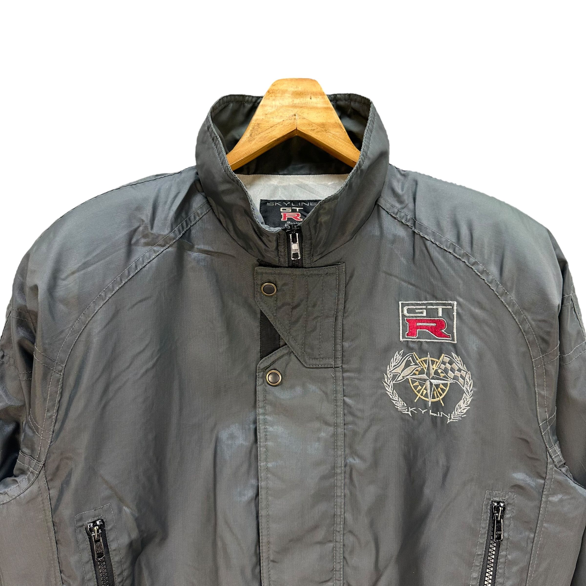 Vintage Vintage SKYLINE GTR Motorsports Nylon Light Jacket #A55-1258 Size US M / EU 48-50 / 2 - 2 Thumbnail
