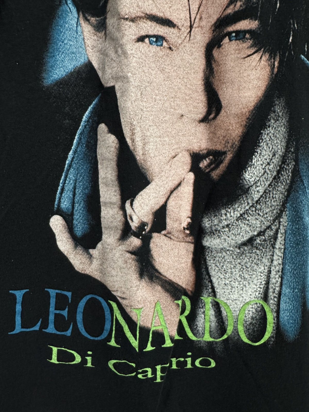 Vintage Vintage 90s Leonardo DiCaprio Rap Tee Size US M / EU 48-50 / 2 - 5 Thumbnail
