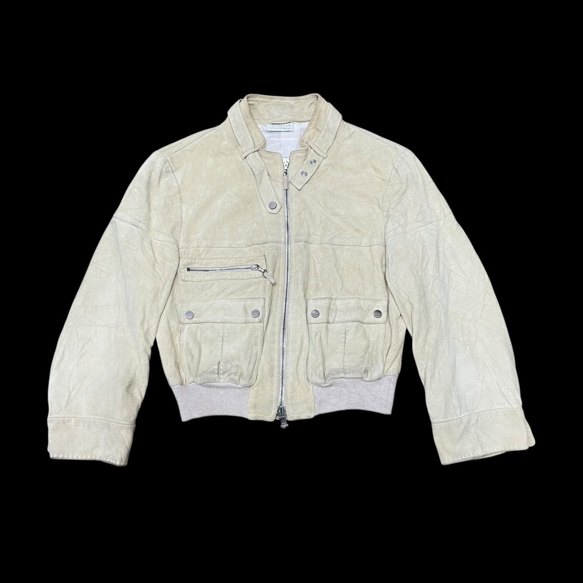 Brunello Cucinelli Brunello Cucinelli Leather Bikers Jacket Size XS / US 0-2 / IT 36-38 - 1 Thumbnail