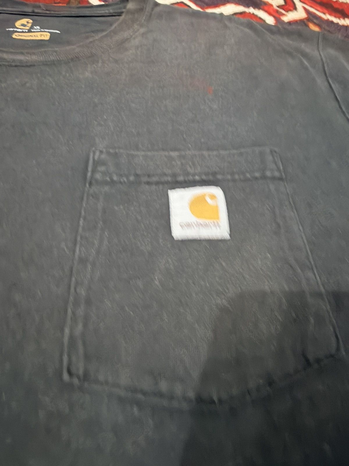 Carhartt Vintage Sunfaded Carhartt Workwear Single Pocket Tshirt Size US XL / EU 56 / 4 - 4 Thumbnail
