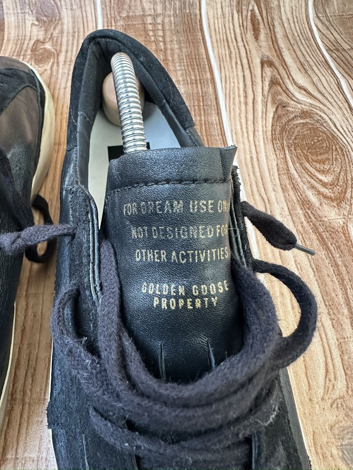 Golden Goose Golden Goose Superstar GGDB Black Leather Low Top Sneaks Size US 11 / EU 44 - 16 Thumbnail