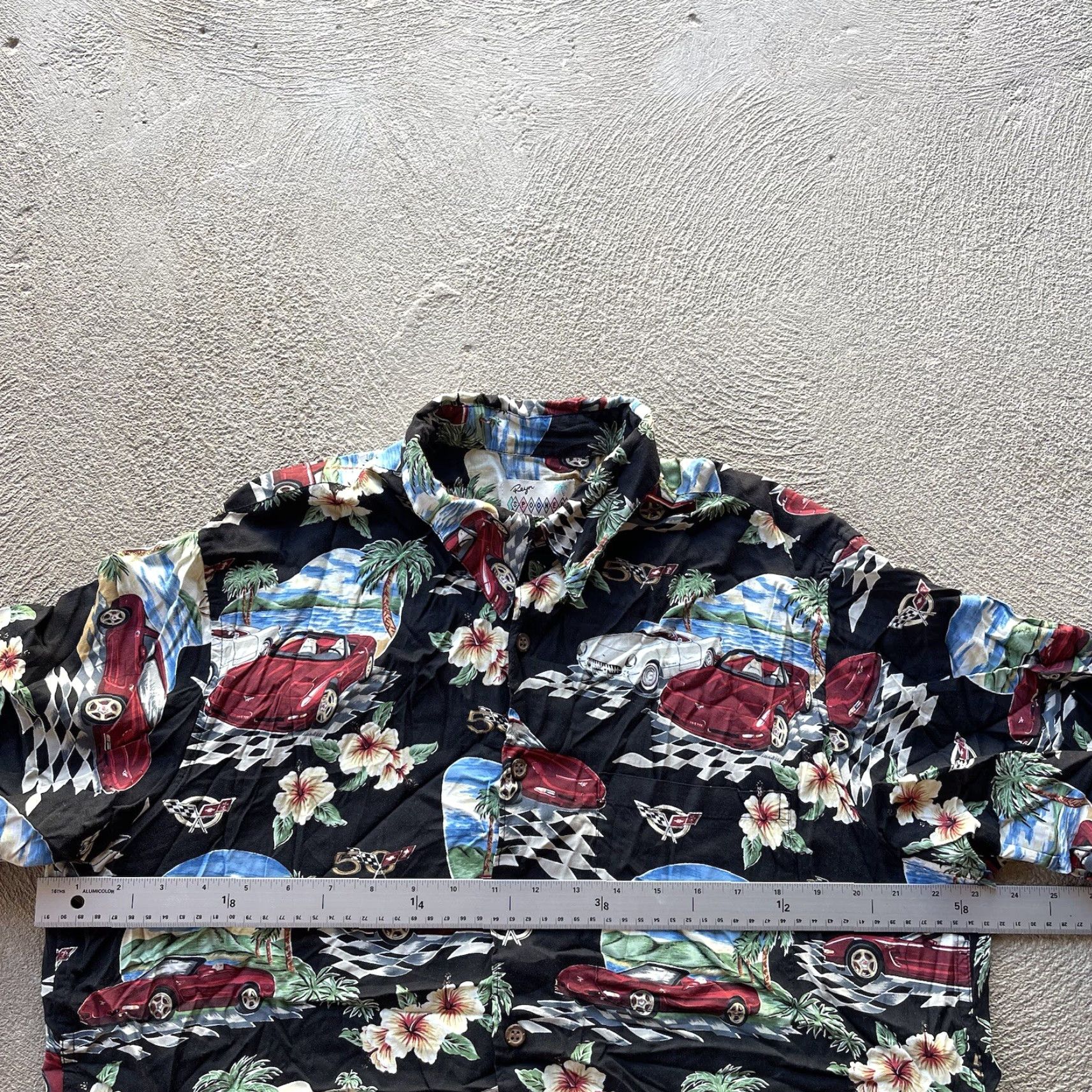 Reyn Spooner VINTAGE Reyn Spooner Shirt Mens Large Black Button Up Corvette Car Hawaiian Rayon Beach - Graphic Print - Short Sleeve - Casual (Men) Size US L / EU 52-54 / 3 - 5 Thumbnail