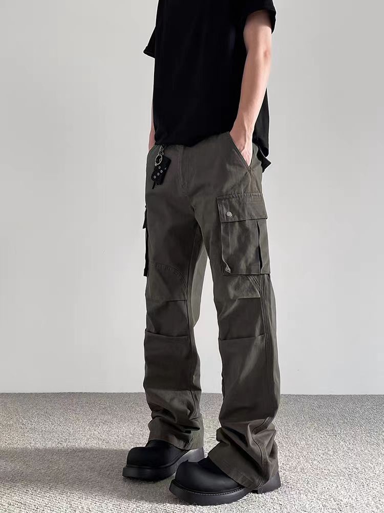 Jean Tobacco Brown Street-Style Pleated Paratrooper Work Pants Size US 30 / EU 46 - 3 Thumbnail