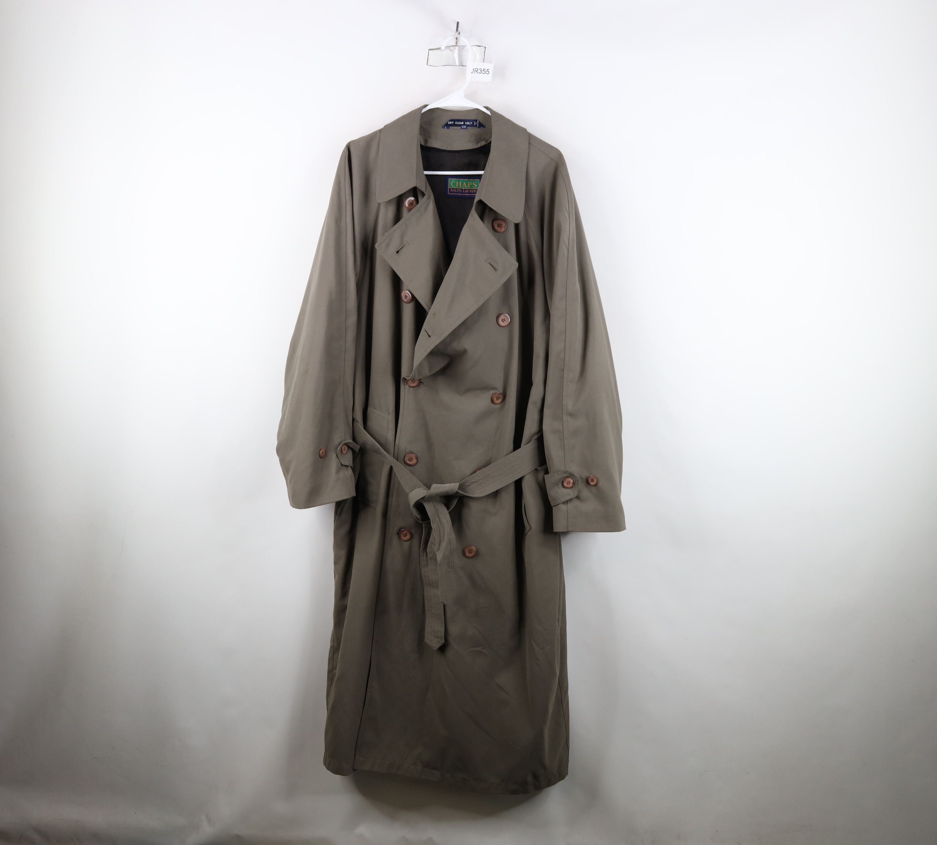 Ralph Lauren × Vintage Vintage 90s Chaps Ralph Lauren Belted Trench Coat Jacket Size US XXL / EU 58 / 5 - 1 Thumbnail