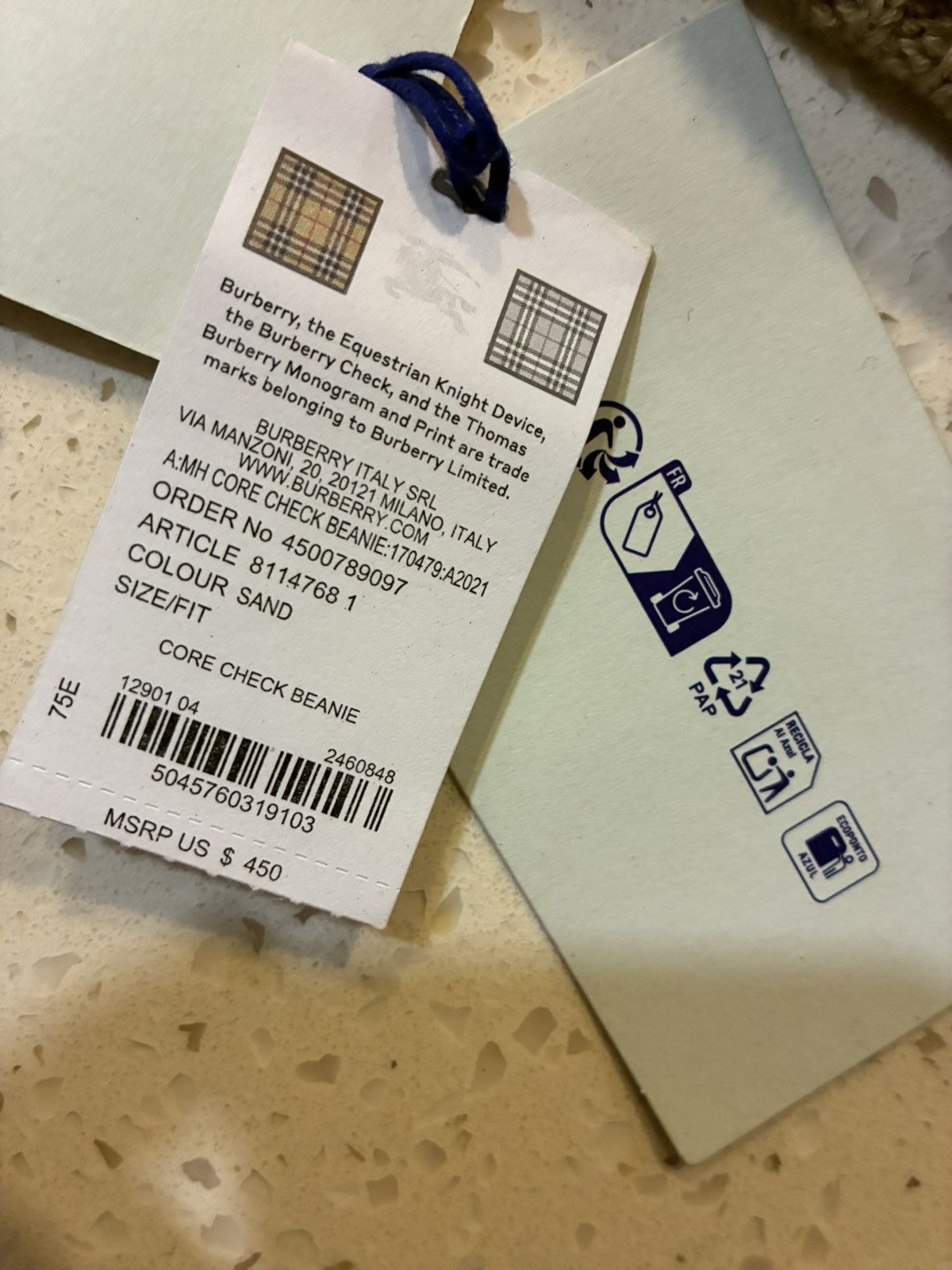 Burberry Burberry check beanie Size ONE SIZE - 6 Thumbnail