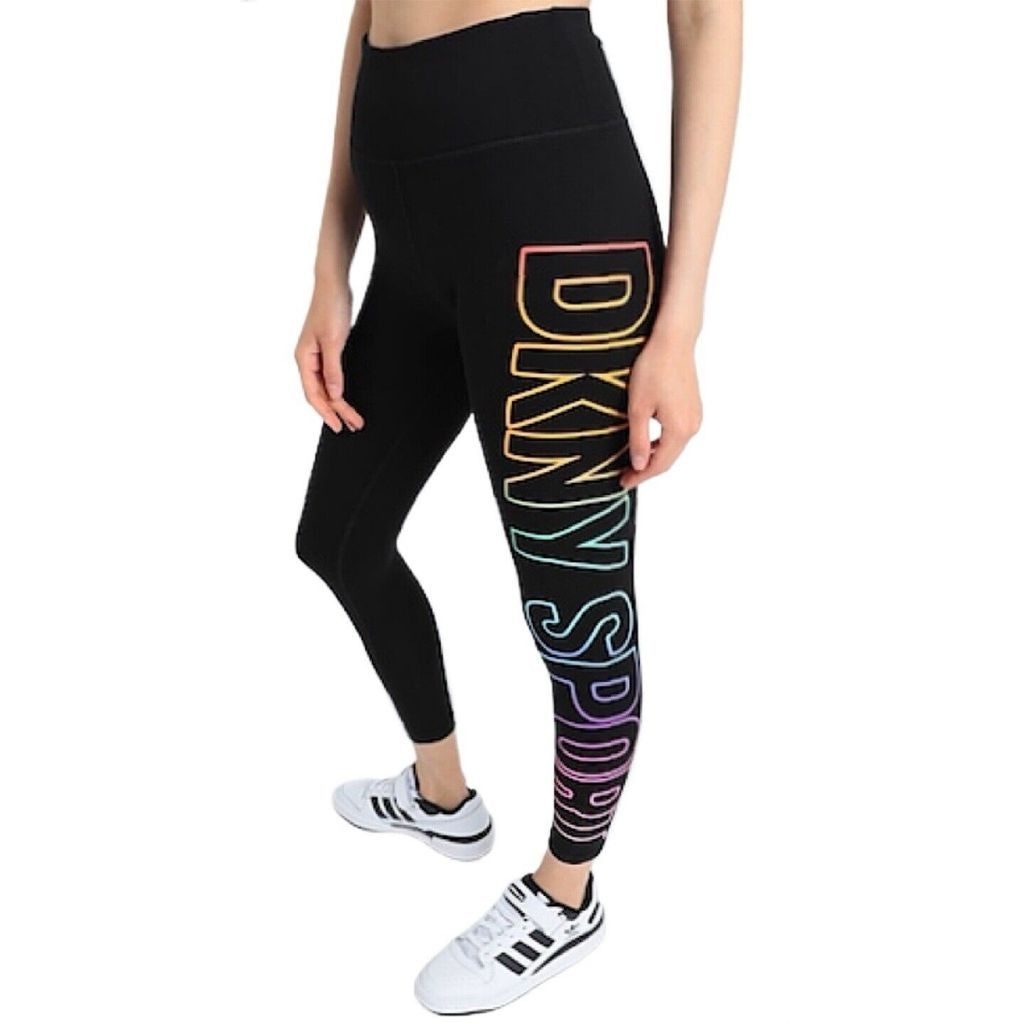 DKNY DKNY Multi-Colour Ombre Logo 7/8 Leggings Black Size Small Size 27" / US 4 / IT 40 - 3 Thumbnail