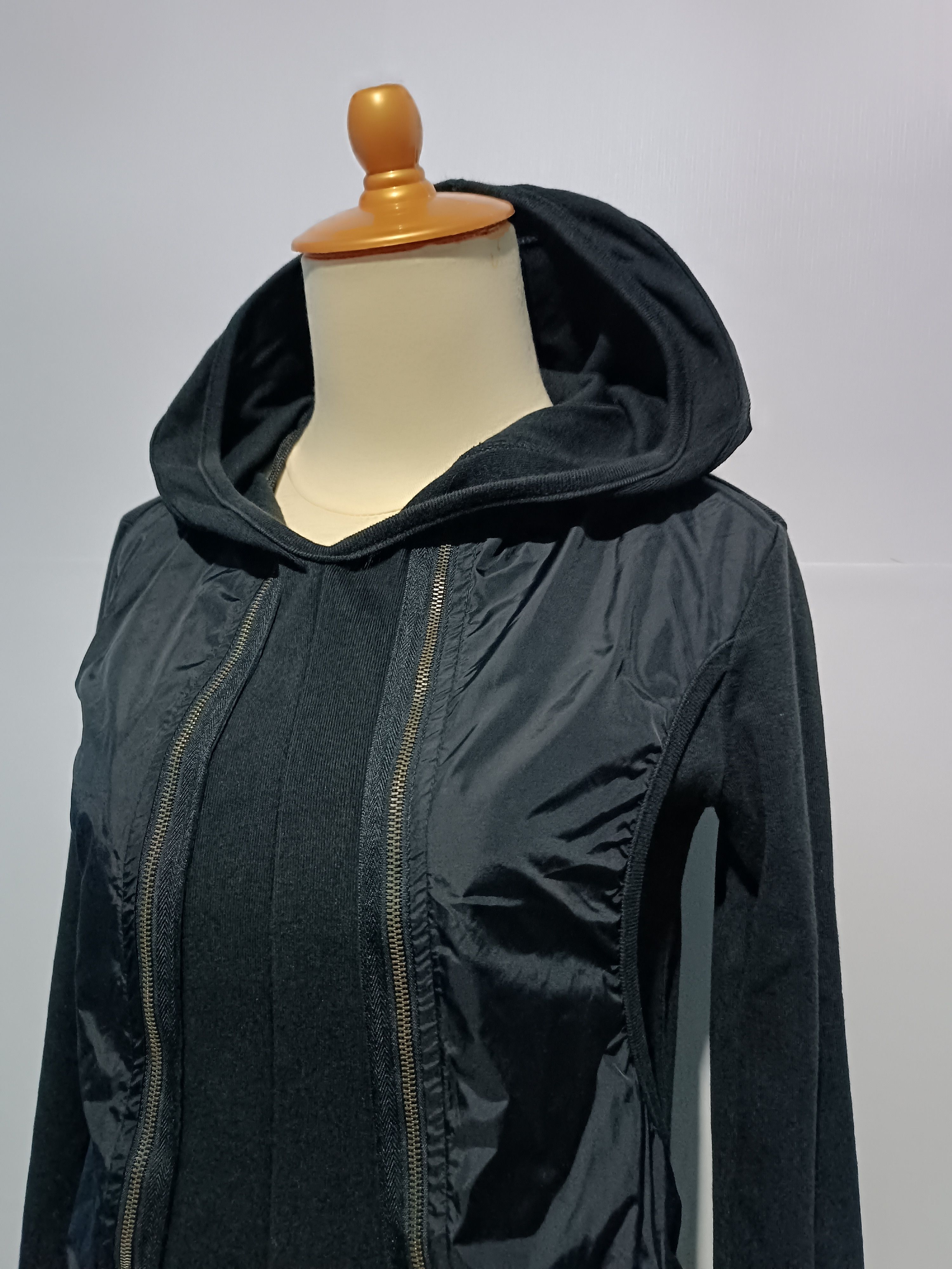 Japanese Brand Ganjil Style Fitted Hoodie Cotton with Nylon Size ONE SIZE - 2 Thumbnail