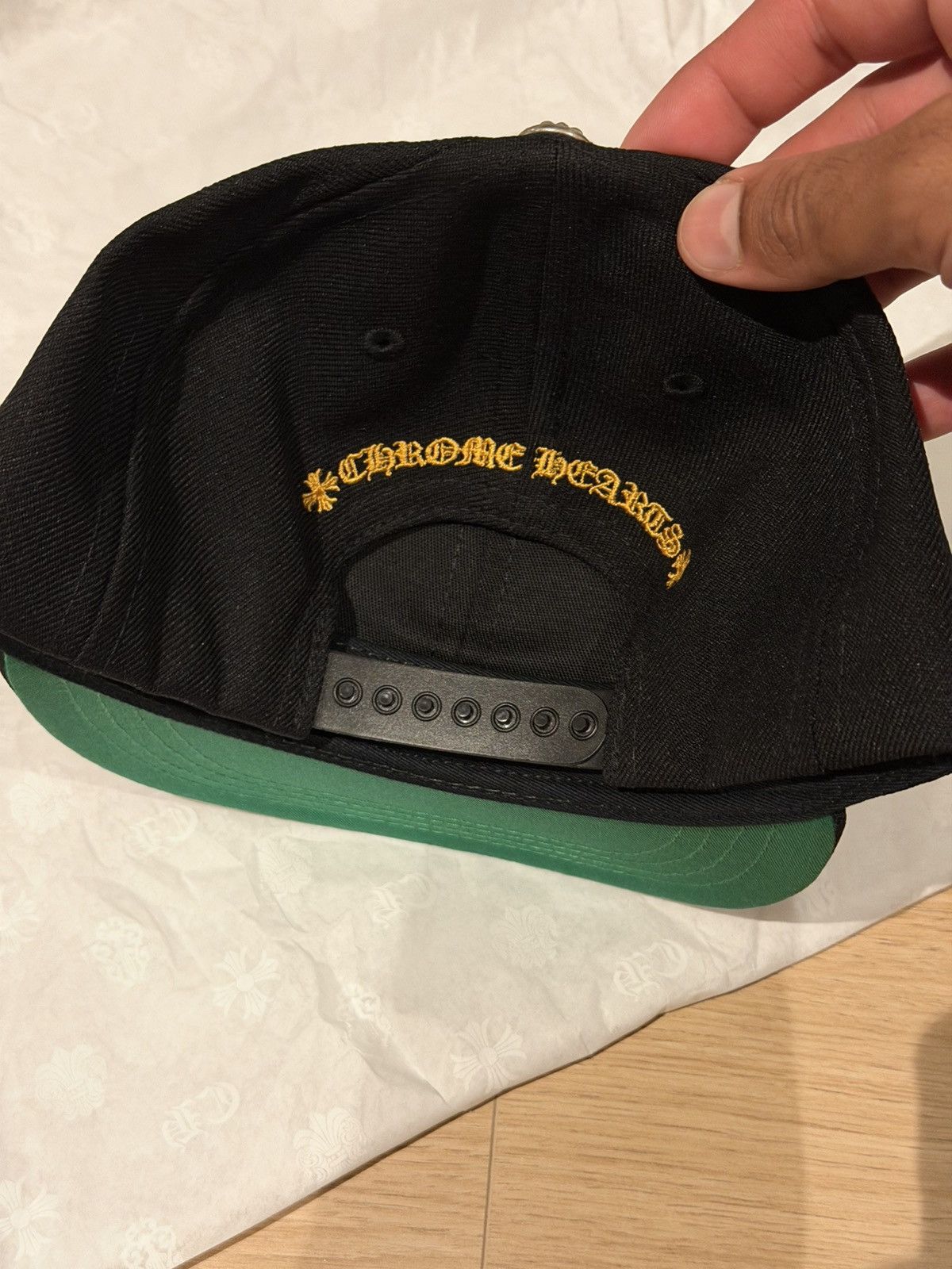 Chrome Hearts Chrome Hearts Black Gold CH Baseball Cap Embroidered Logo Size ONE SIZE - 2 Thumbnail