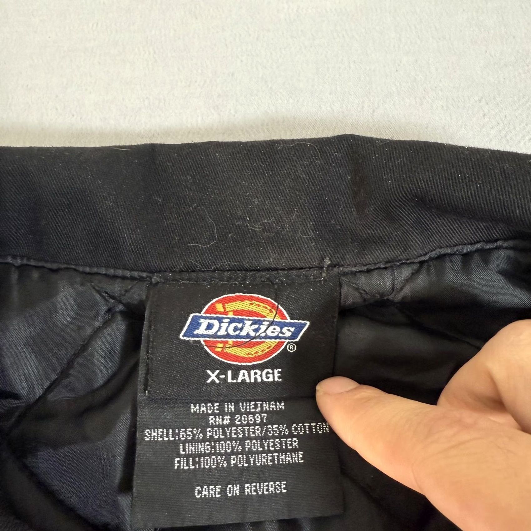 Dickies Dickies Jacket Mens XL Black Gray Striped Canvas Bomber Zip Lantern? Size US XL / EU 56 / 4 - 7 Thumbnail