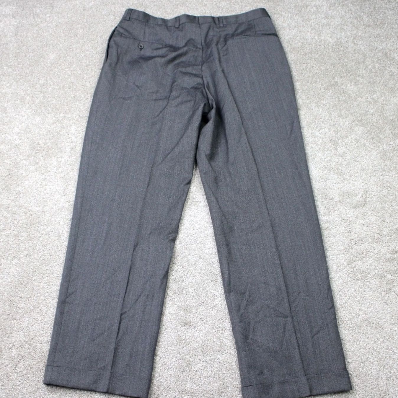 Jos. A. Bank Jos. A. Bank Dress Pants Mens 36x30 Gray Wool Pleated Cuffed Straight Leg Regular Fit Men's Clothing Pants Full Length Straight Leg Dress Pants Size US 36 / EU 52 - 5 Thumbnail