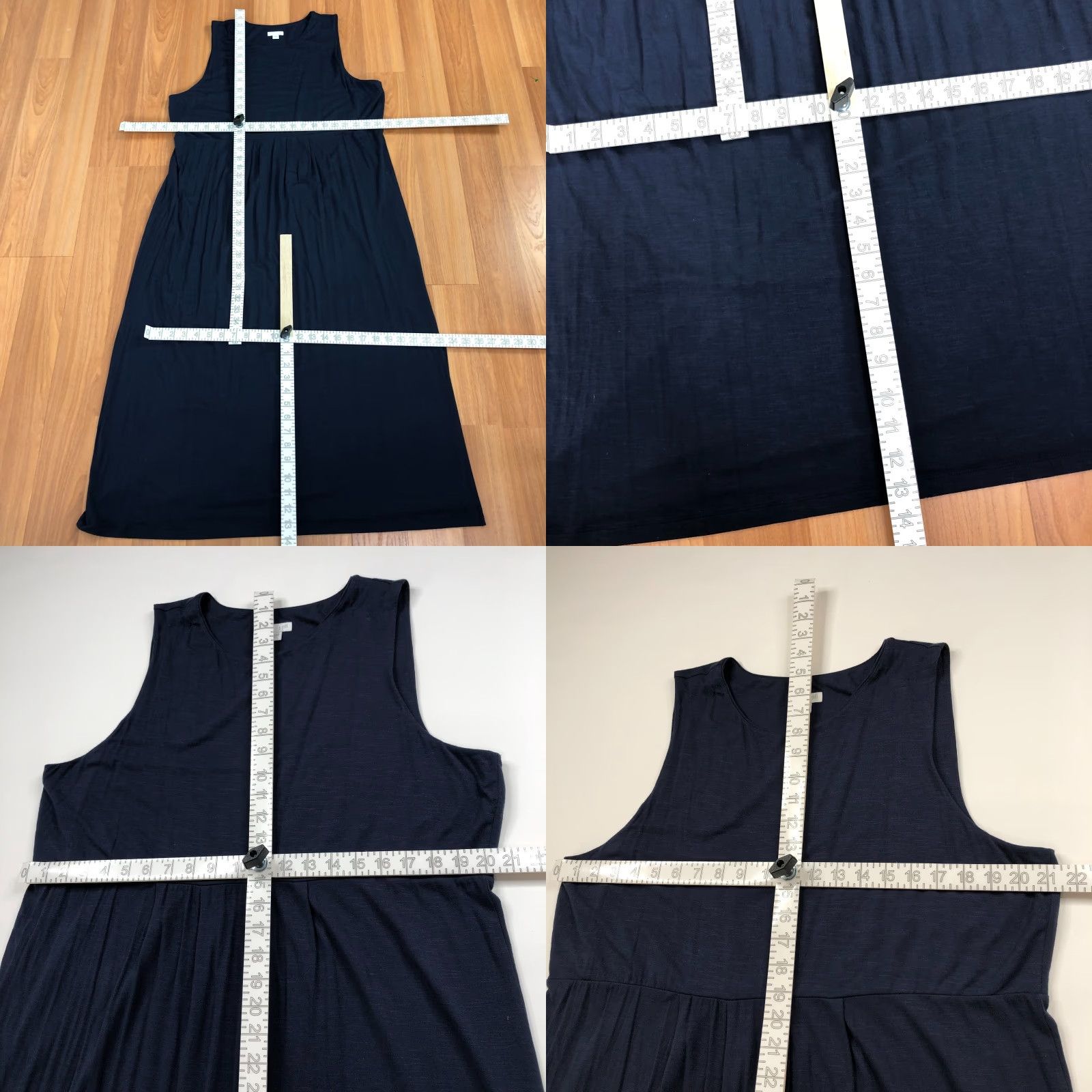 J. Jill J. Jill XL Rayon Midi Calf Length Sleeveless Tank Dress Blue Size XL / US 12-14 / IT 48-50 - 8 Thumbnail