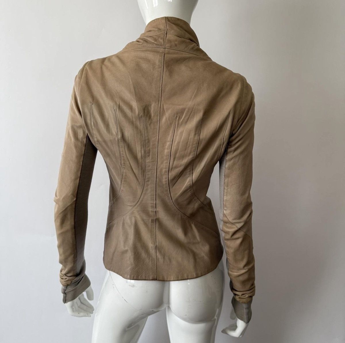 Rick Owens Archival Rick Owens Asymmetrical Leather Jacket Vintage Size S / US 4 / IT 40 - 4 Thumbnail