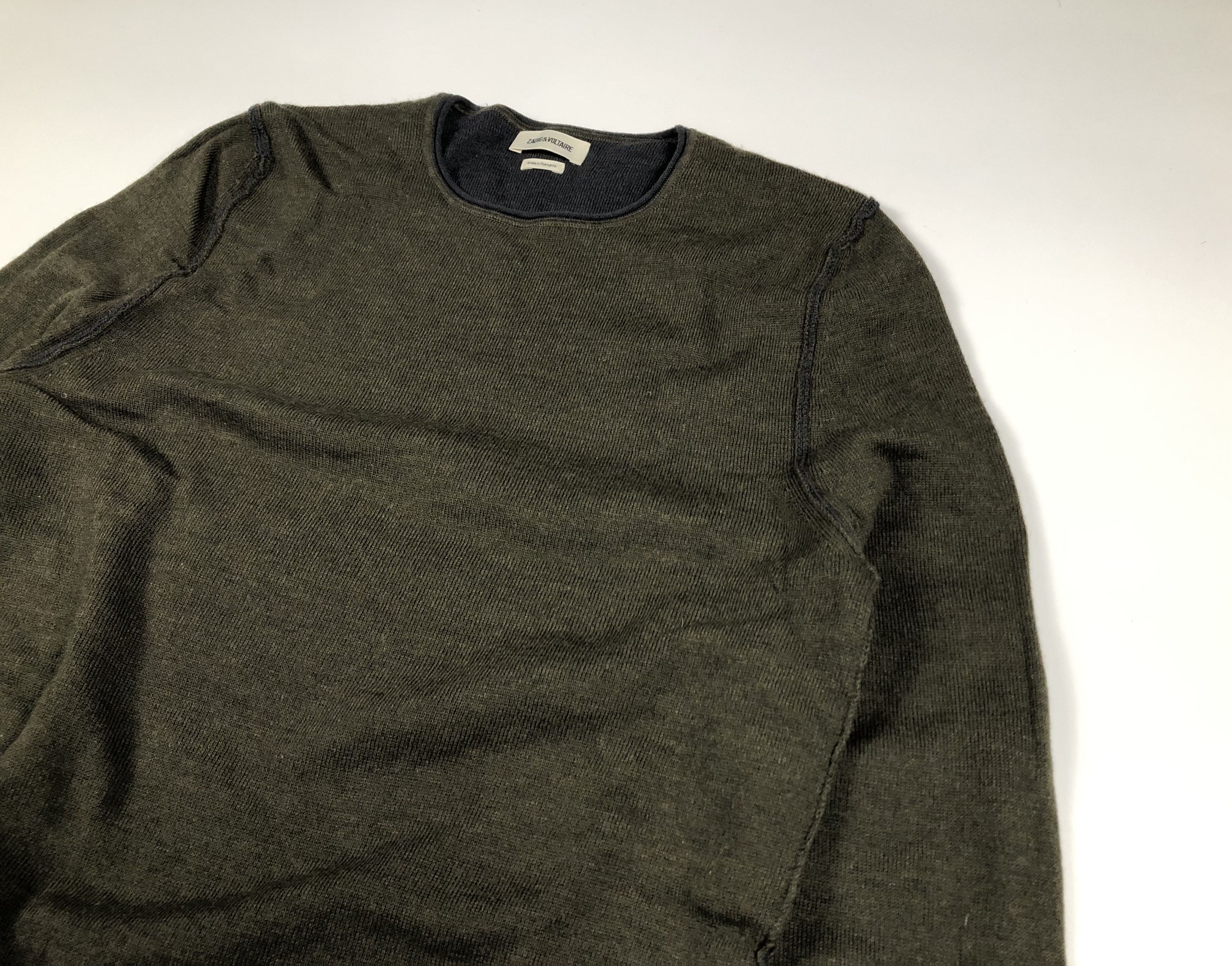Zadig & Voltaire Zadig & Voltaire Olive Green Wool Knit Sweater Size US L / EU 52-54 / 3 - 2 Thumbnail