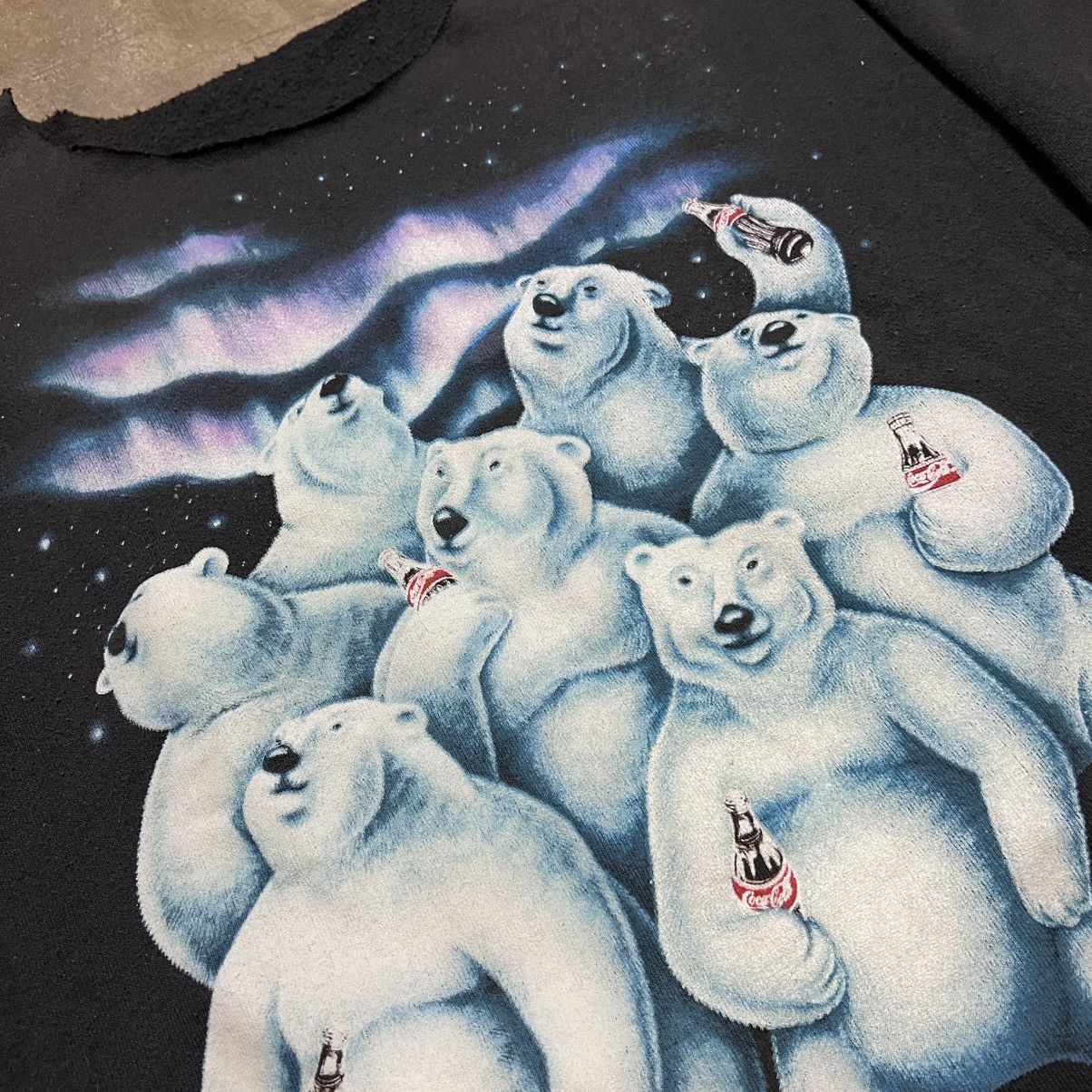 Coca Cola Vintage Coca Cola Polar Bear Sweatshirt Cut Off Cropped 90s Size US L / EU 52-54 / 3 - 5 Thumbnail