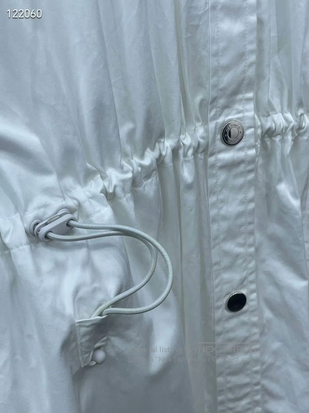Hermes Hermes White Drawstring Dress. Size XXS / US 00 / IT 34 - 4 Thumbnail