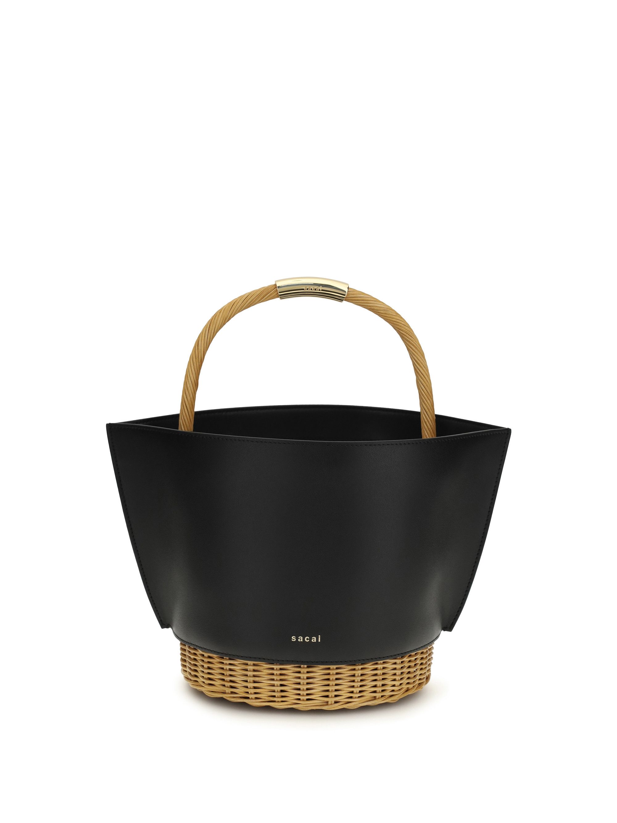 Sacai Leather and rattan Handbag Size ONE SIZE - 1 Thumbnail