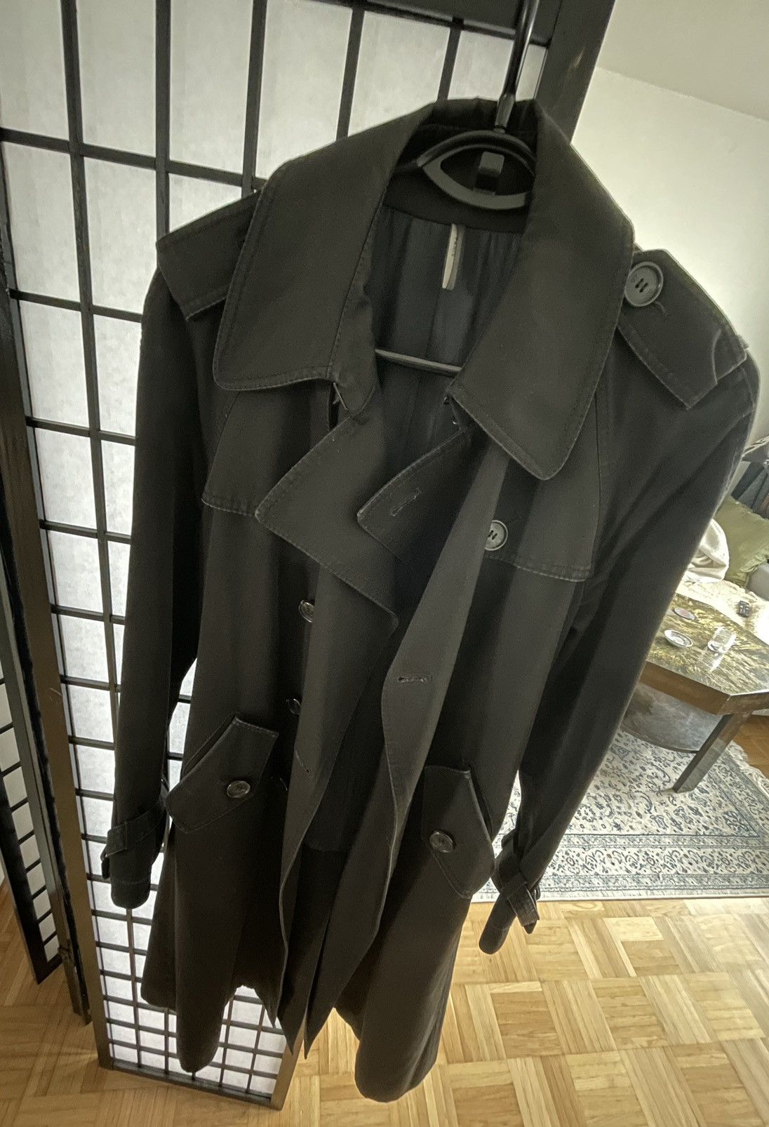 image of Dior Trench Coat [Hedi Slimane Era] in Black, Men's (Size Medium)