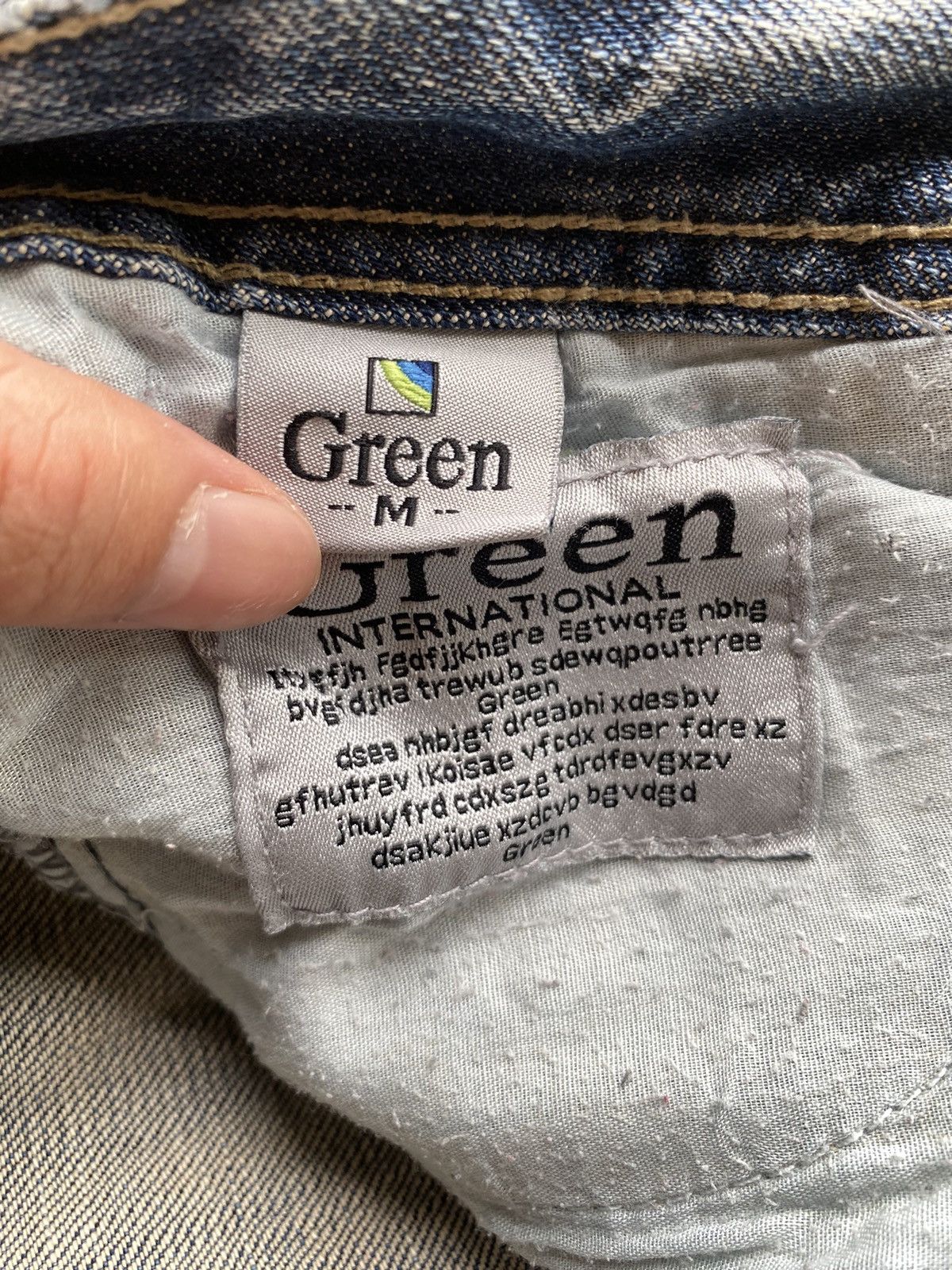 If Six Was Nine × Japanese Brand × Le Grande Bleu (L.G.B.) Green Natural Vintage Distressed Denim Jeans Size US 29 - 17 Thumbnail