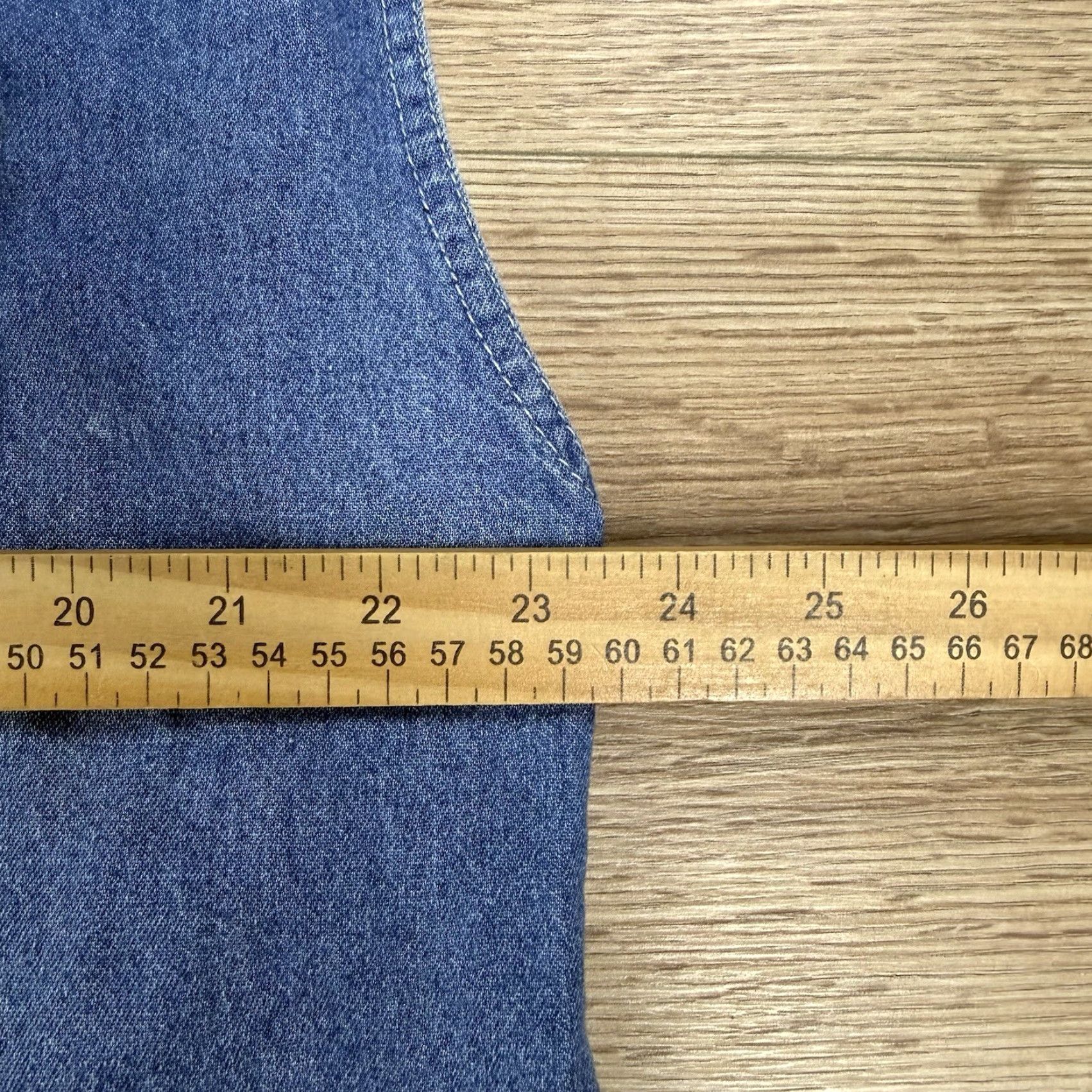 Vintage VINTAGE BonJour Denim Sleeveless Button-Up Front Pockets Distressed Size L Blue Womens Size L / US 10 / IT 46 - 6 Thumbnail