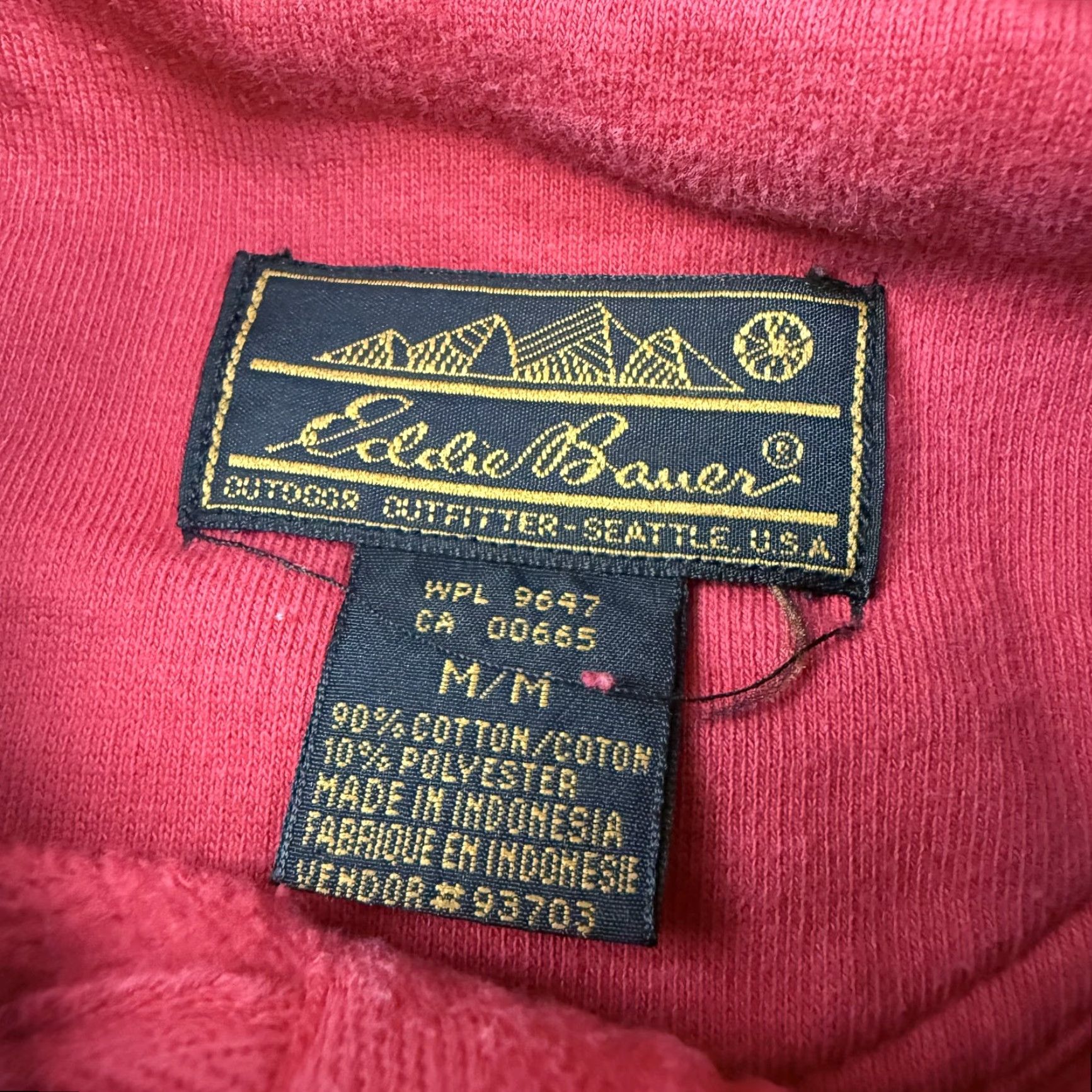Eddie Bauer Eddie Bauer Sweater Pullover Mens M Red Mock Neck Fleece Pockets Outdoor Classic Outdoor VINTAGE (no) Size US M / EU 48-50 / 2 - 7 Thumbnail